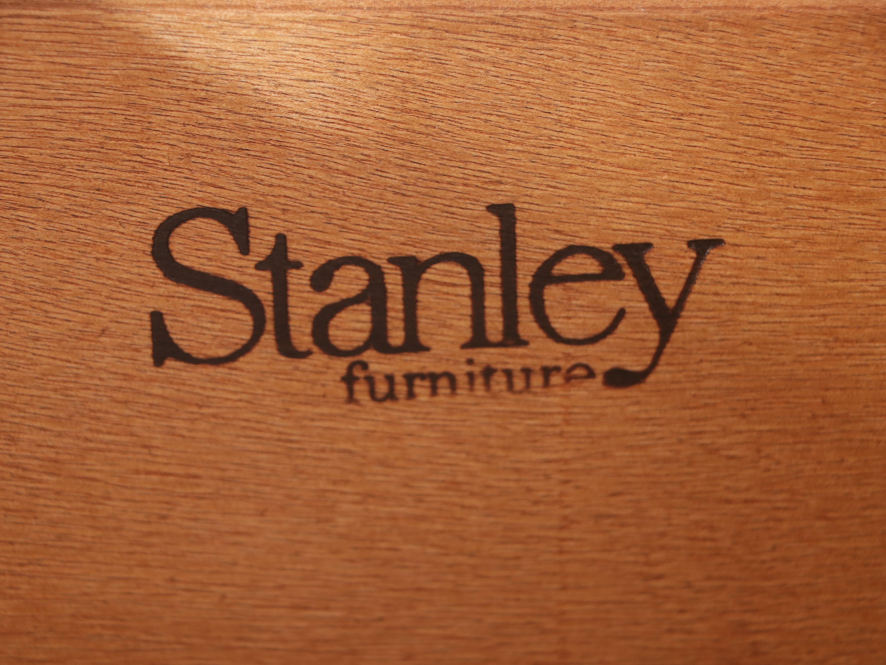 Stanley Furniture Traditional Style Oak Dresser with Side Chair