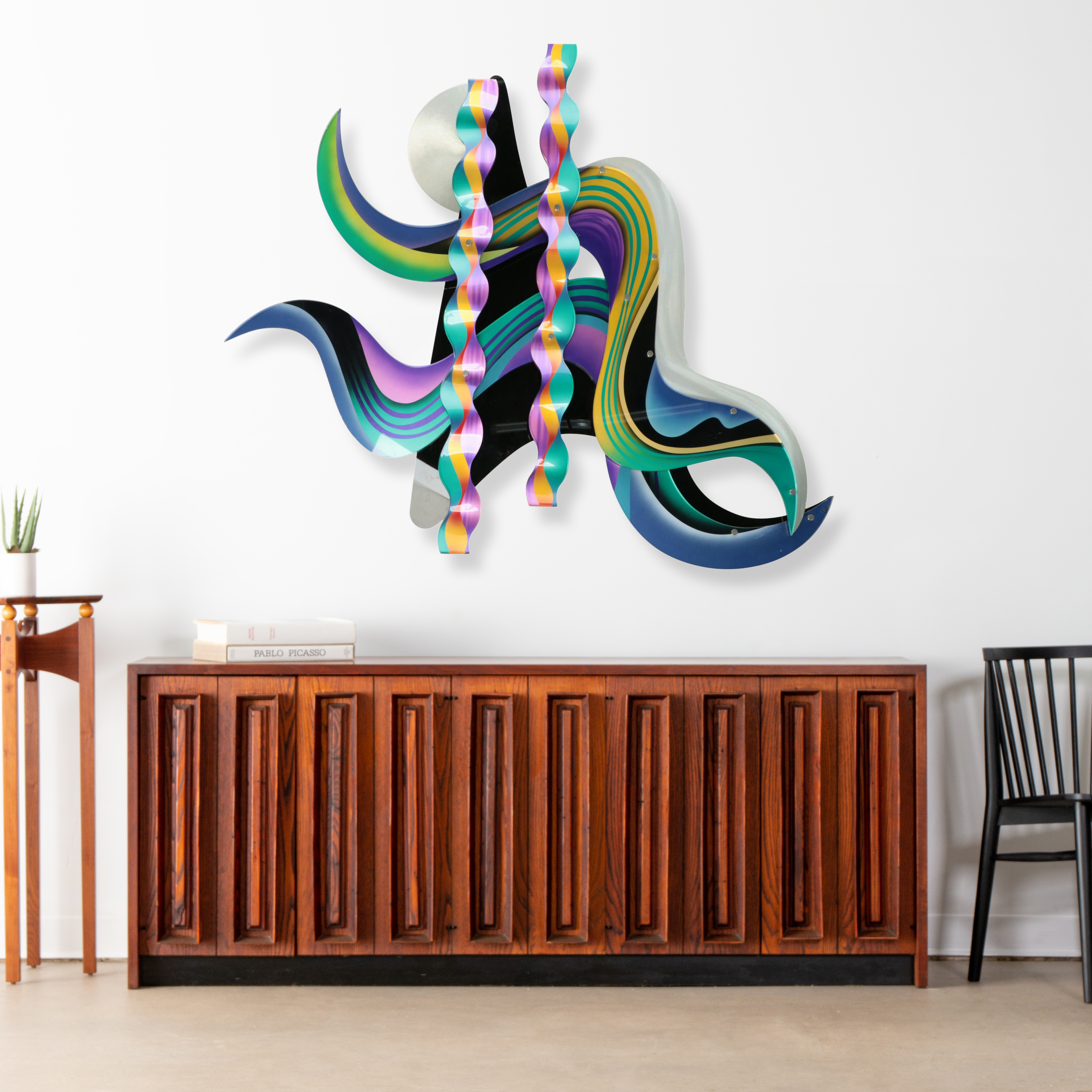 Shlomi Haziza Contemporary Multicolored Acrylic Wall Sculpture