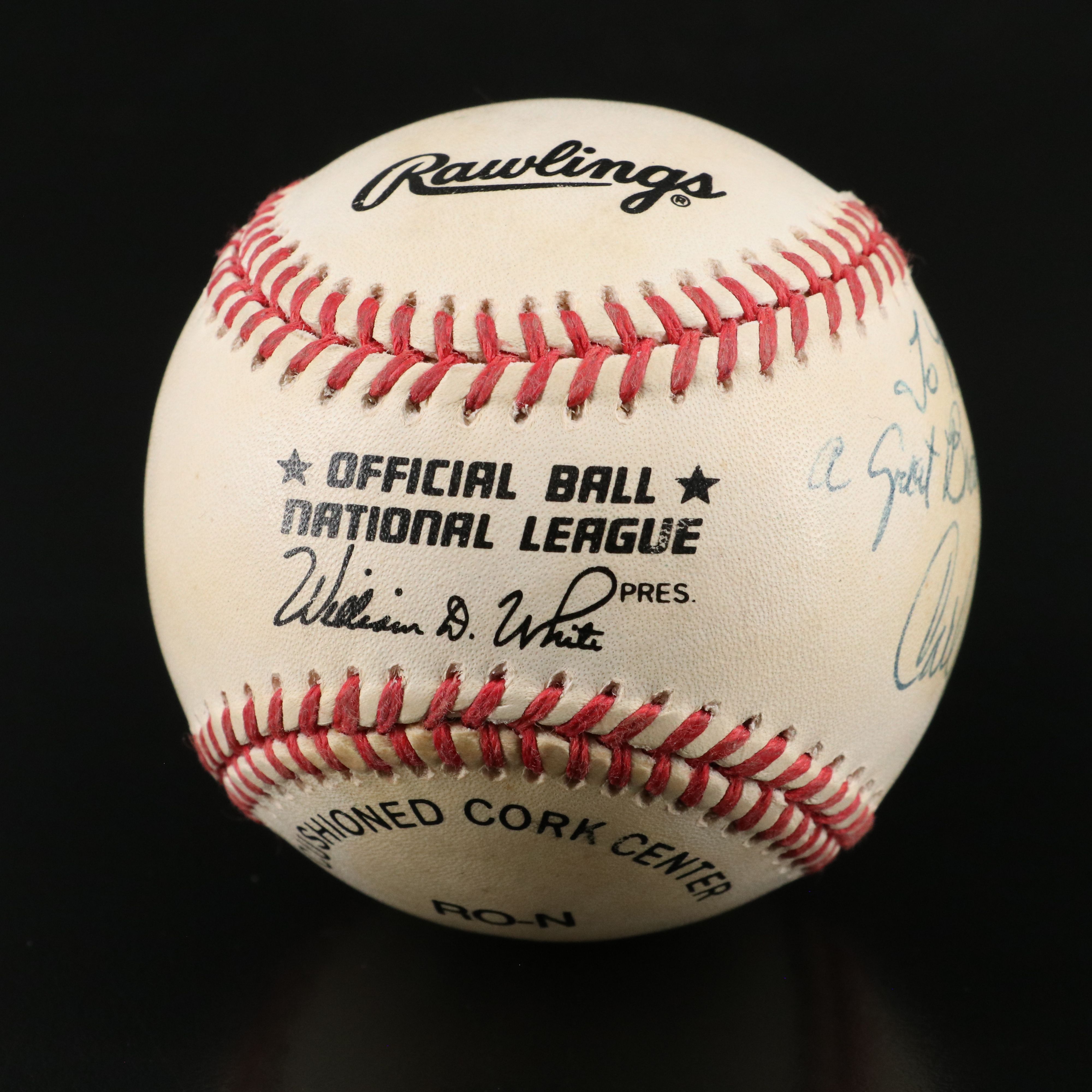 Carl Erskine Brooklyn Dodgers Pitcher Signed Rawlings Baseball