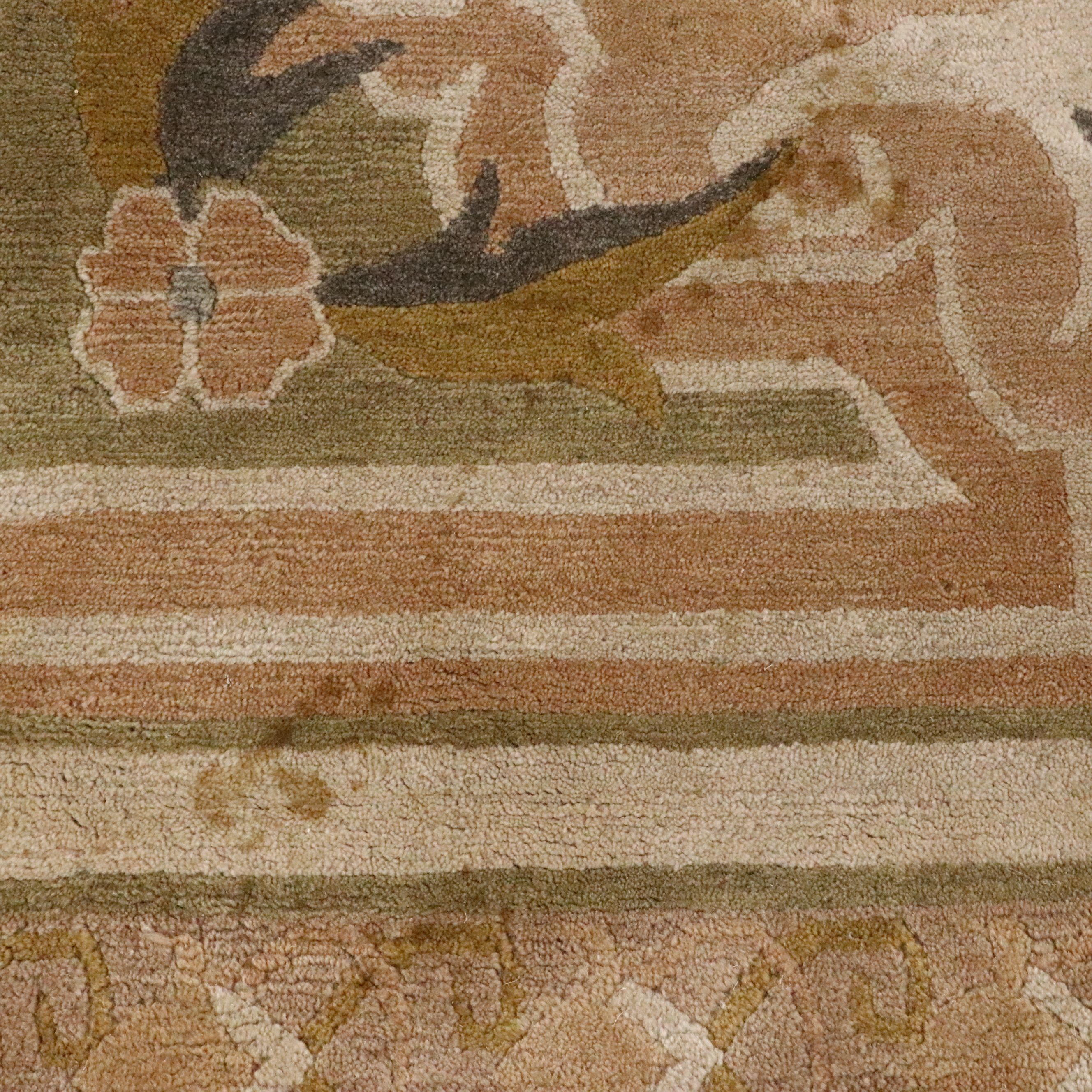 9'11 x 14'7 Hand-Knotted Nepalese French Aubusson Style Room-Sized Rug