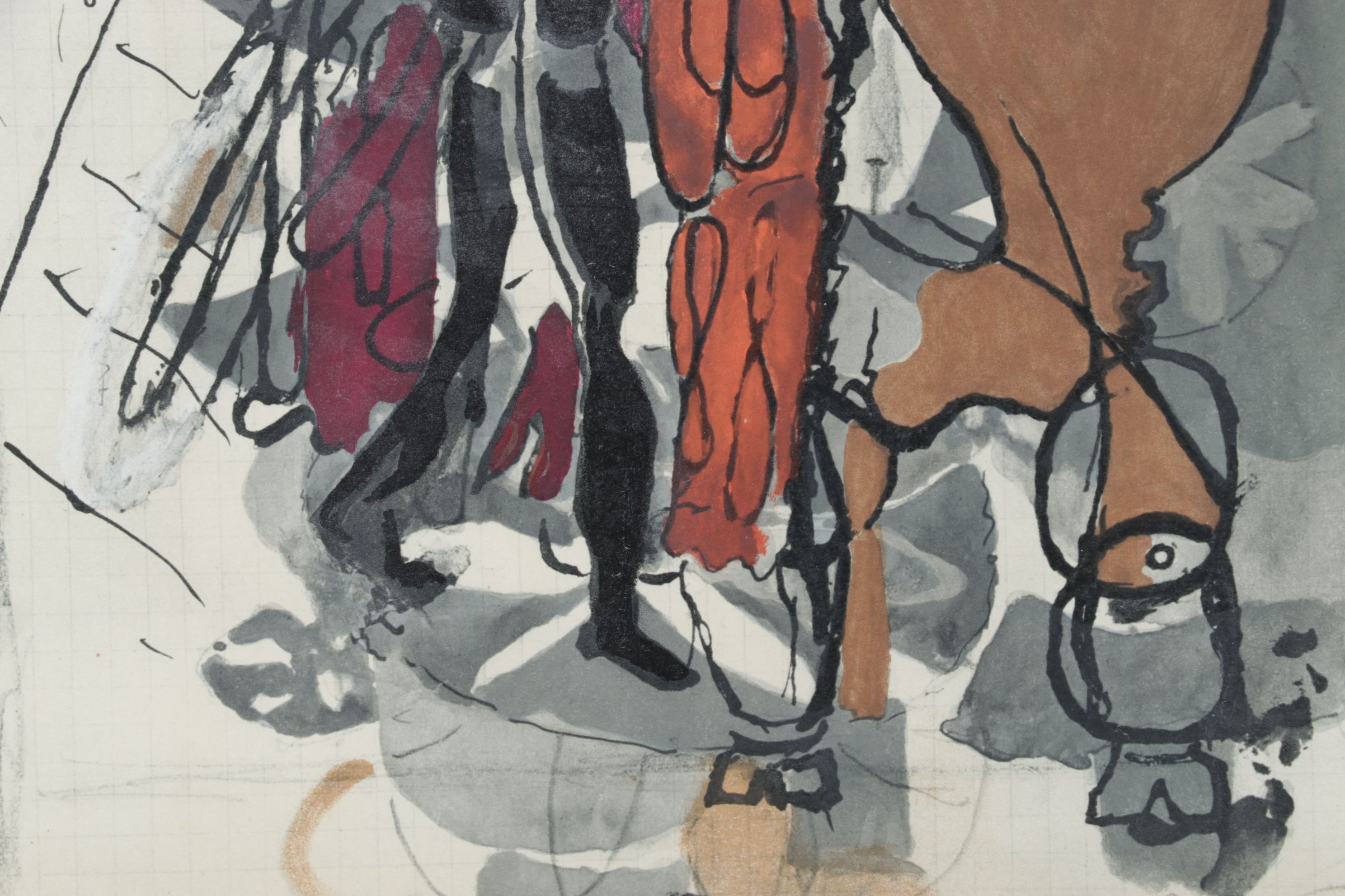 Color Lithograph After Georges Braque "Matador and Bull II", 1955