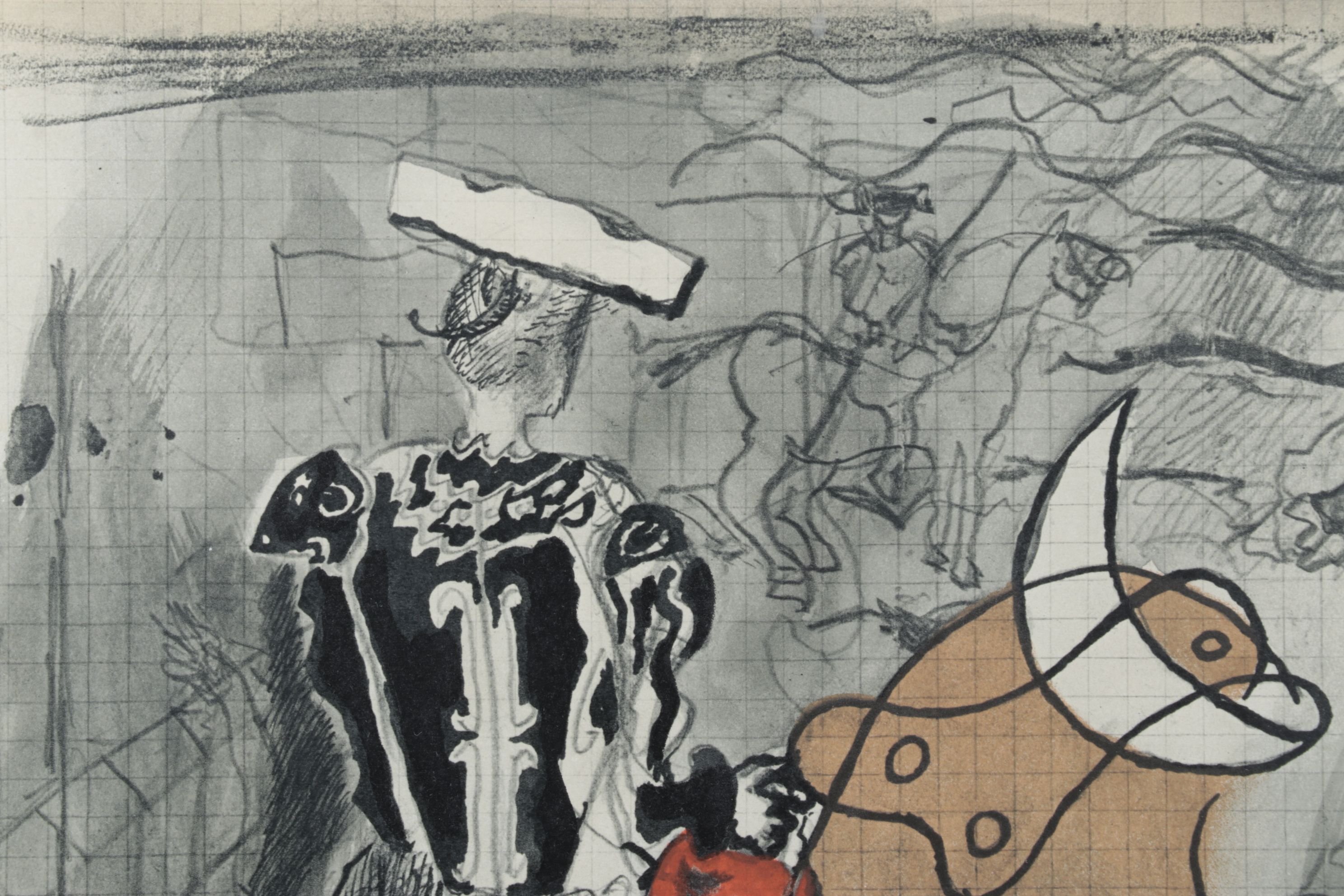 Color Lithograph After Georges Braque "Matador and Bull I", 1955