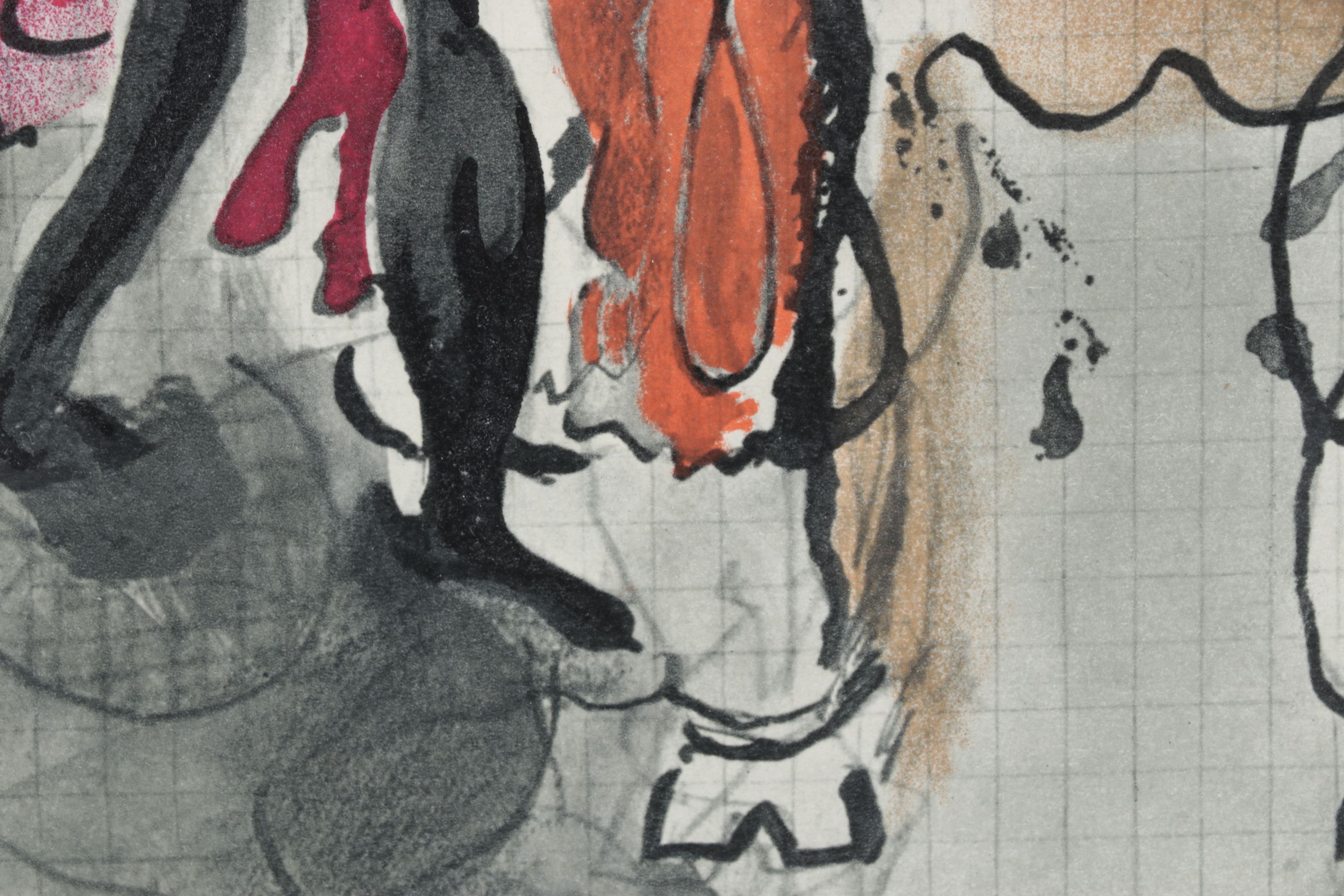 Color Lithograph After Georges Braque "Matador and Bull I", 1955