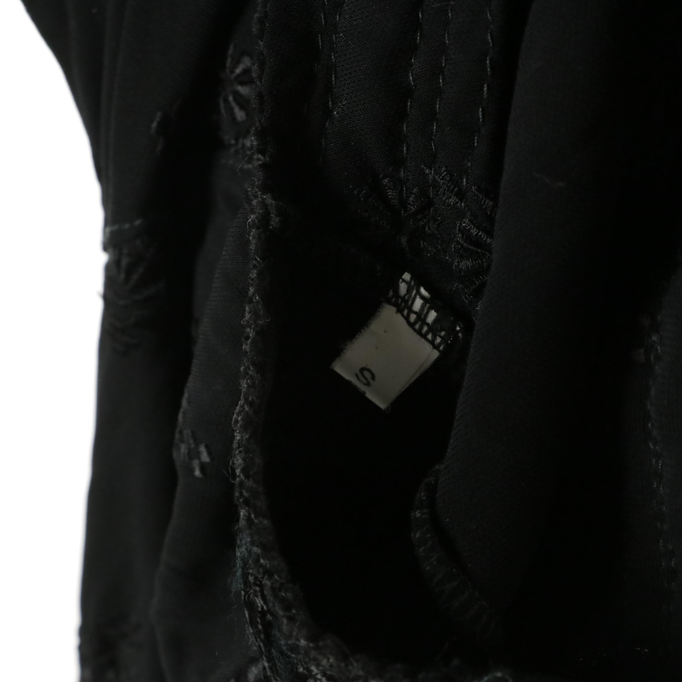 Andrew Gn Embroidered Black Top and Ted Baker Embellished Black Skirt