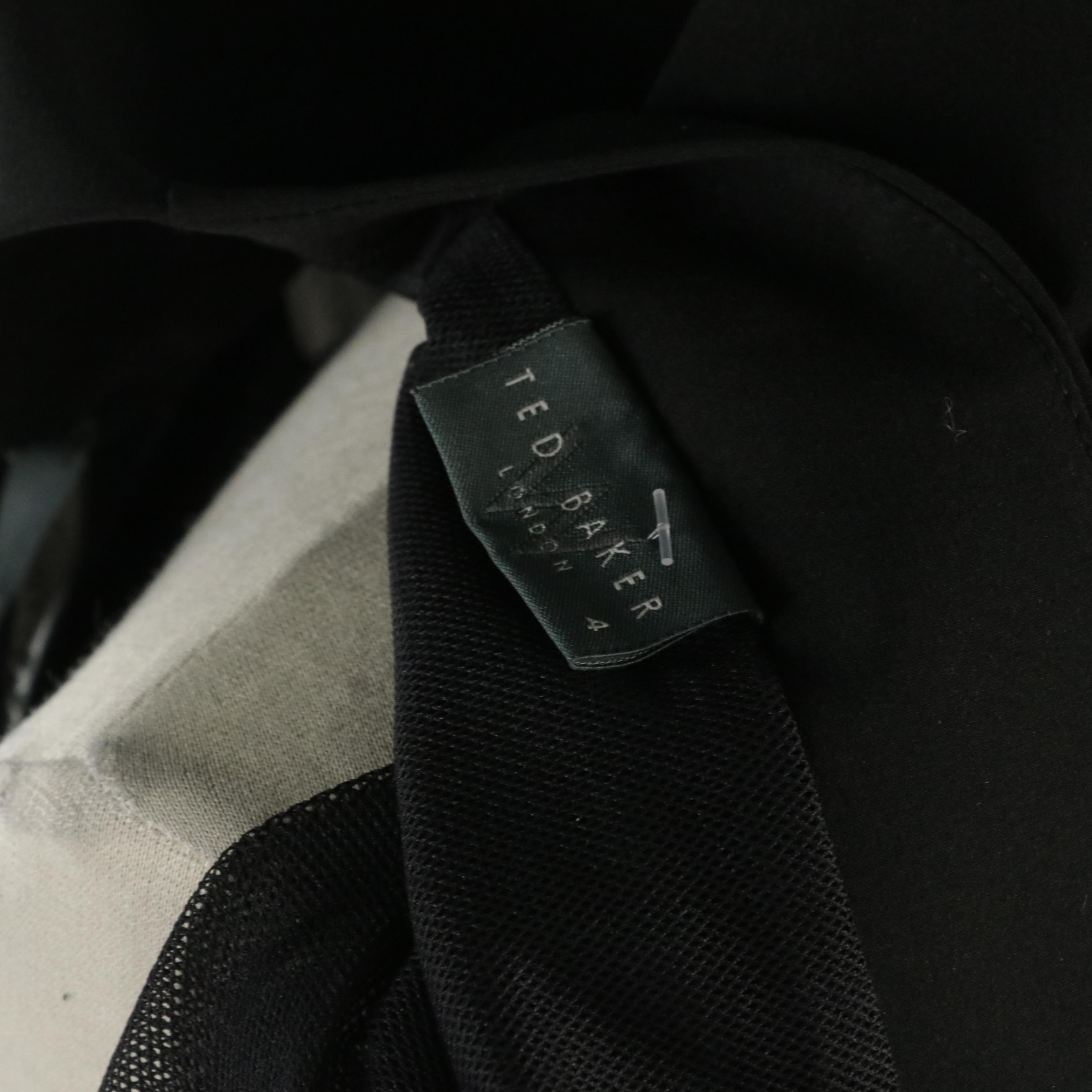 Andrew Gn Embroidered Black Top and Ted Baker Embellished Black Skirt