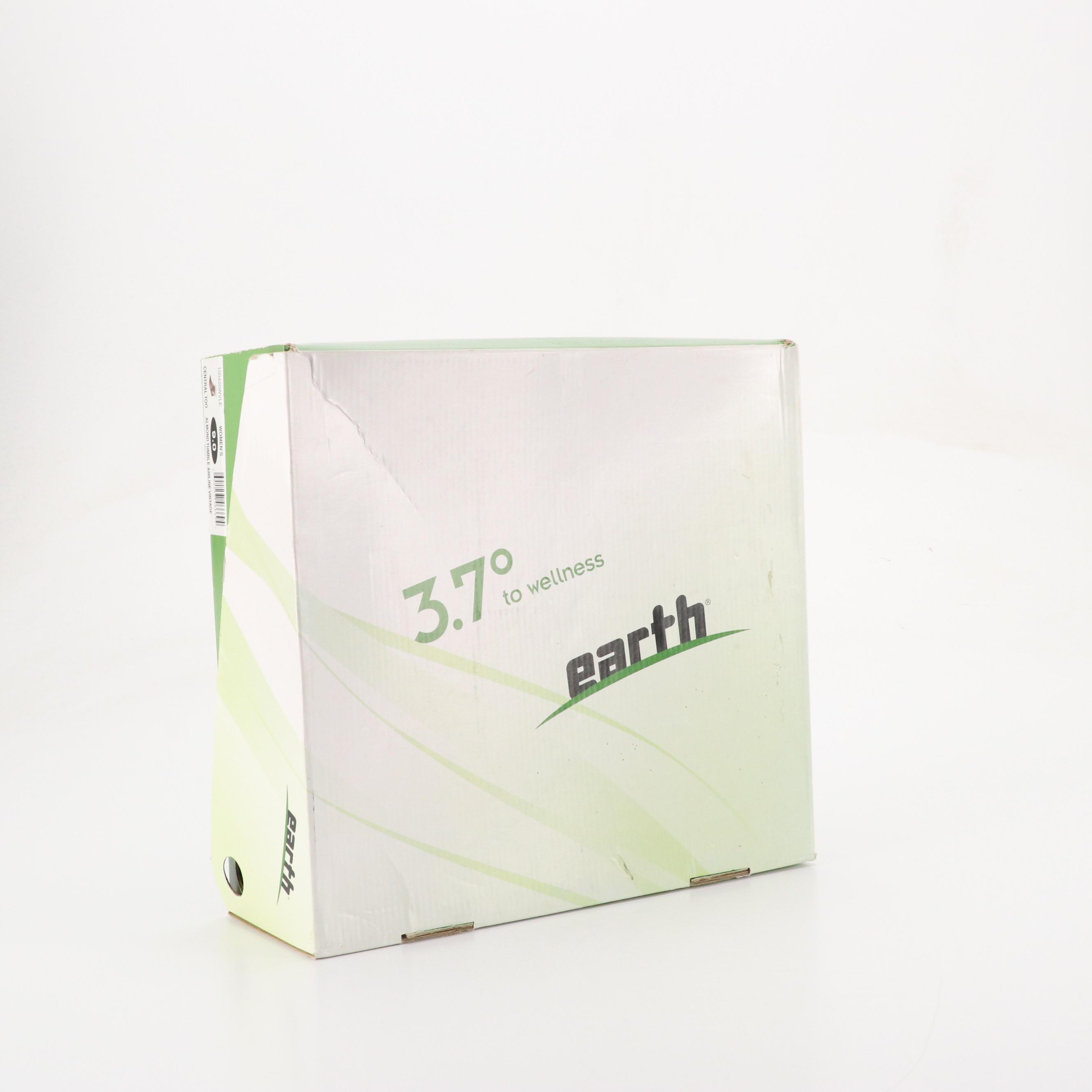 Earth Central Too Almond Brown Leather and Faux Fur Lined Winter Boots with Box