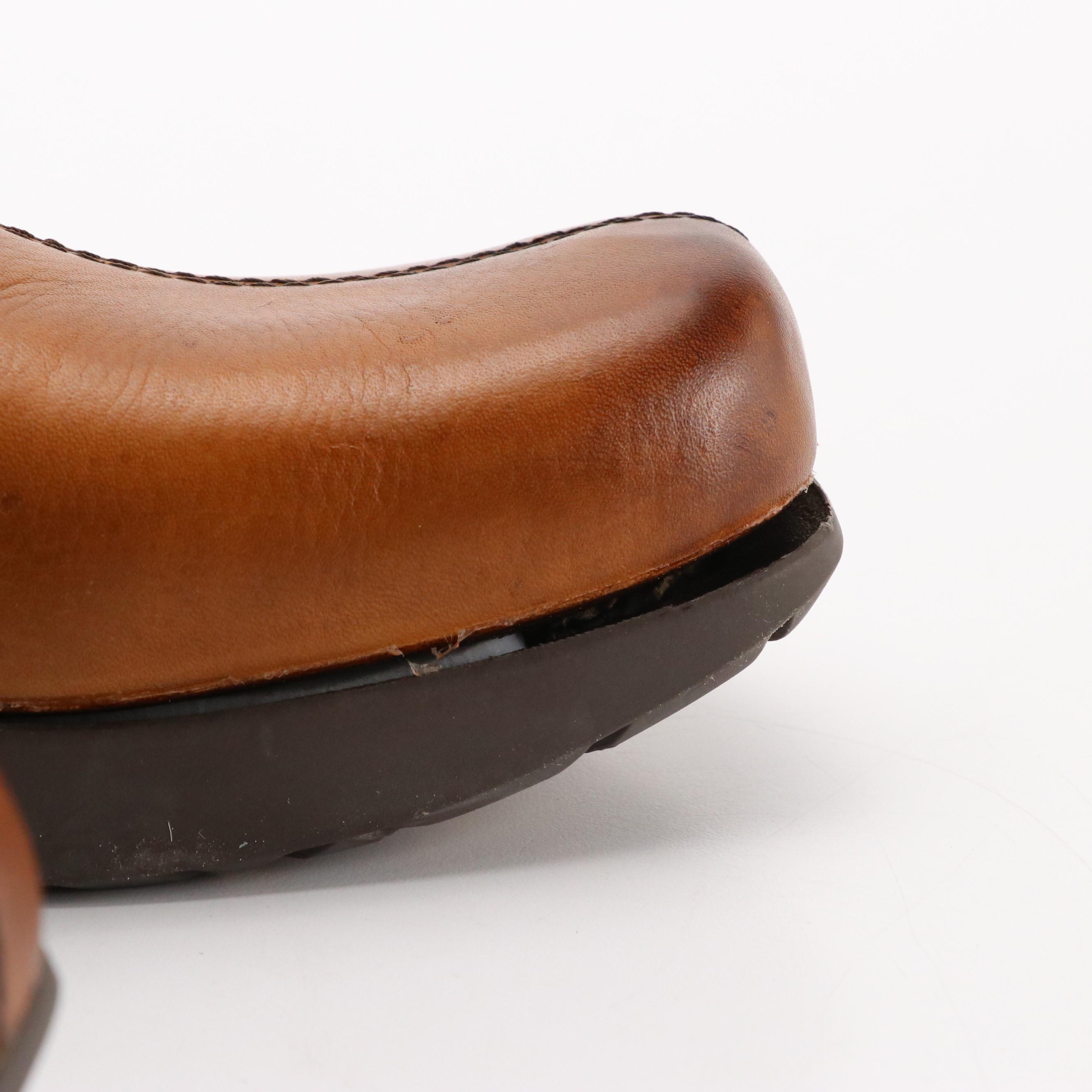 Earth Central Too Almond Brown Leather and Faux Fur Lined Winter Boots with Box