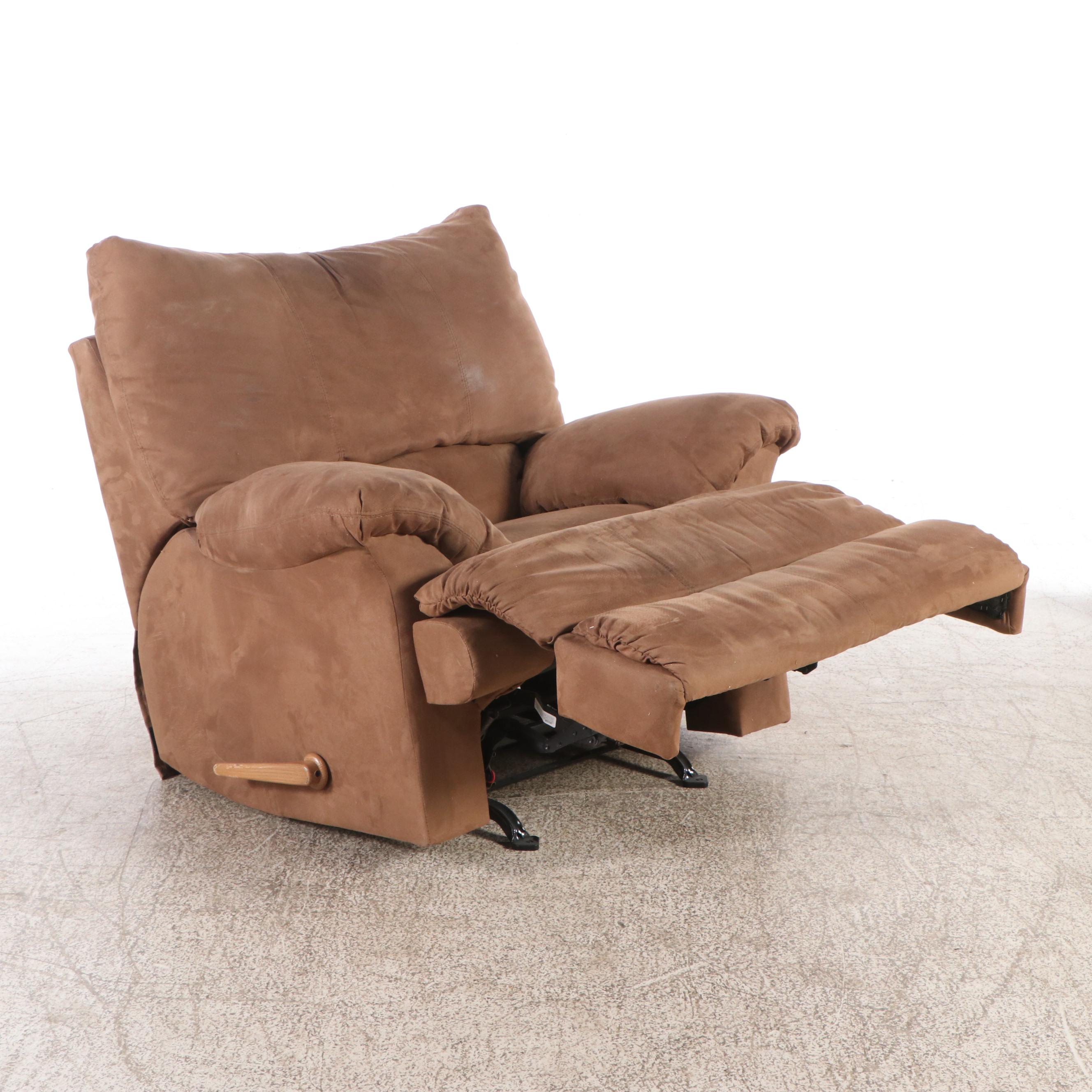Contemporary Faux Suede Recliner