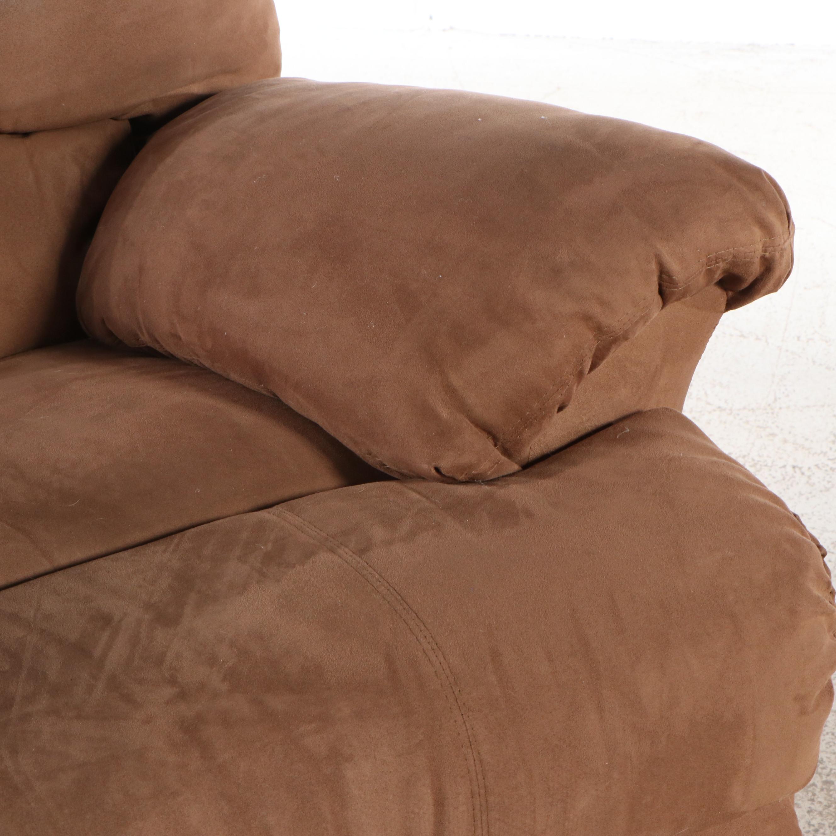 Contemporary Faux Suede Recliner