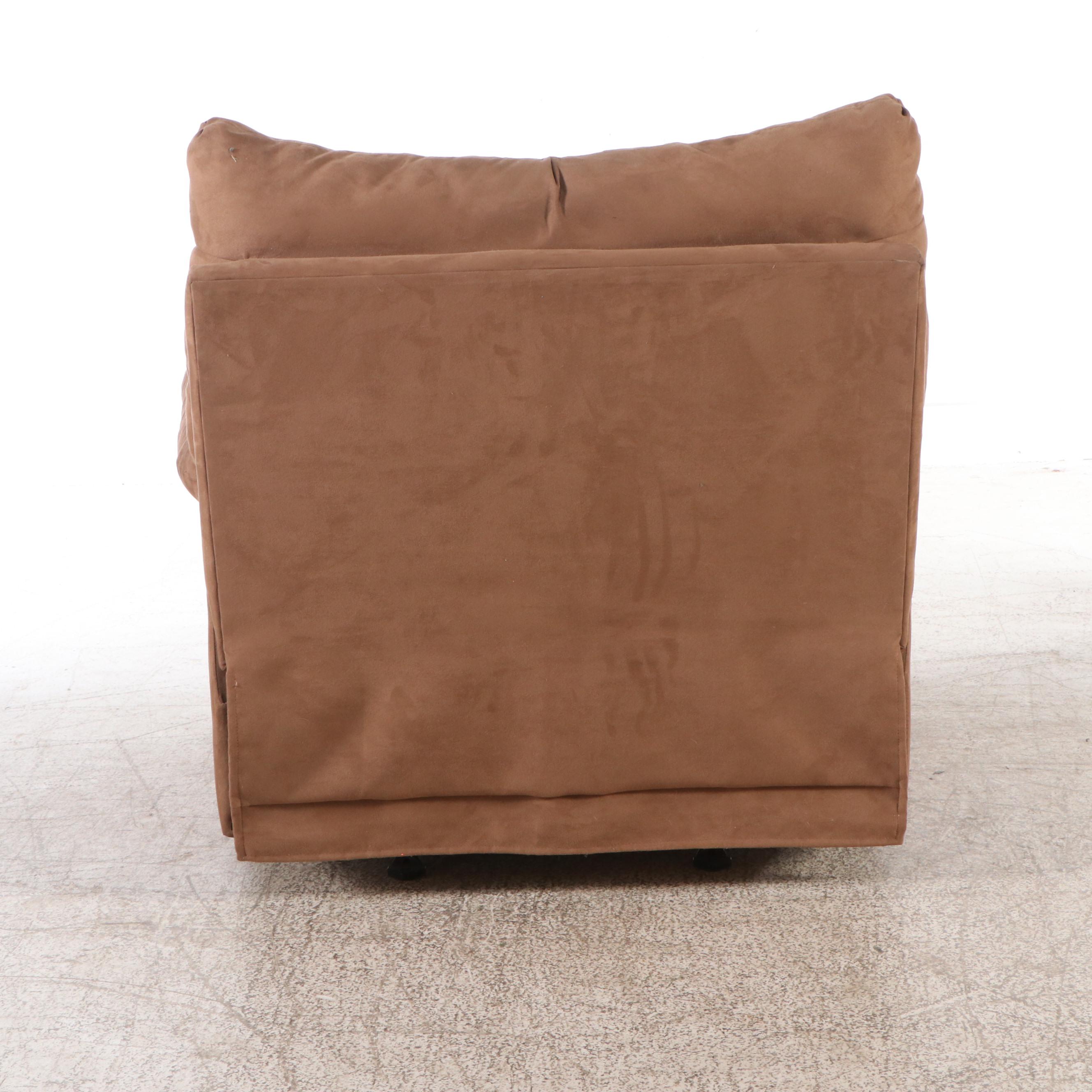 Contemporary Faux Suede Recliner