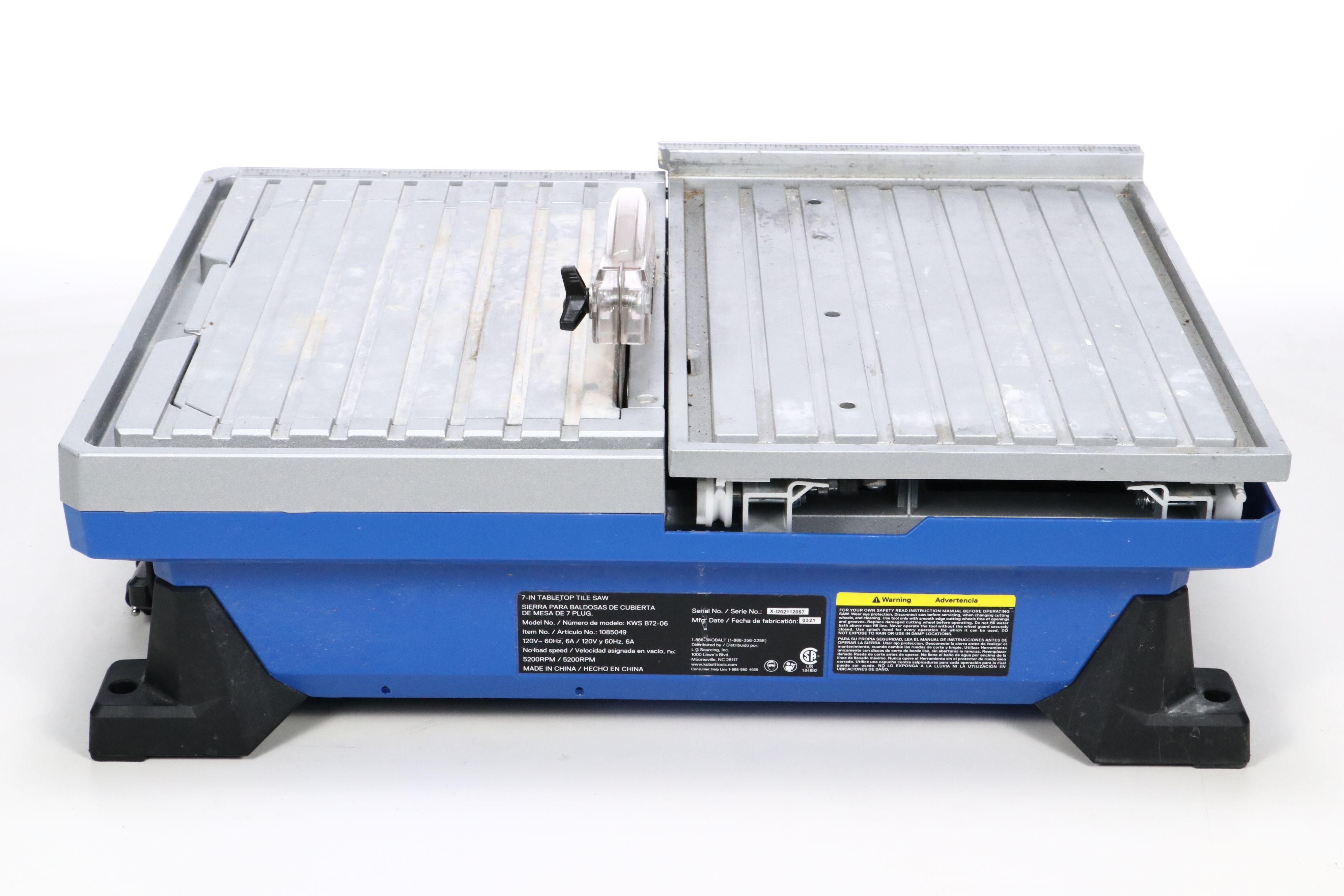 Blue Hawk Tile Cutter and Kobalt Tabletop Sliding Tile Saw