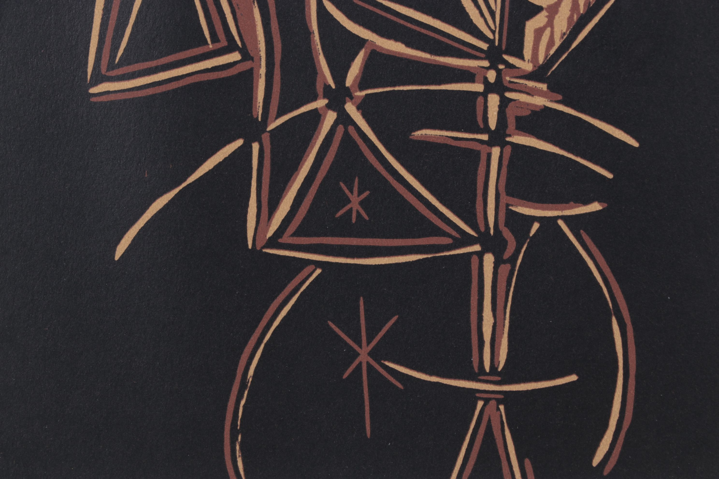 Pablo Picasso Linoleum Cut "Female Bust," 1962