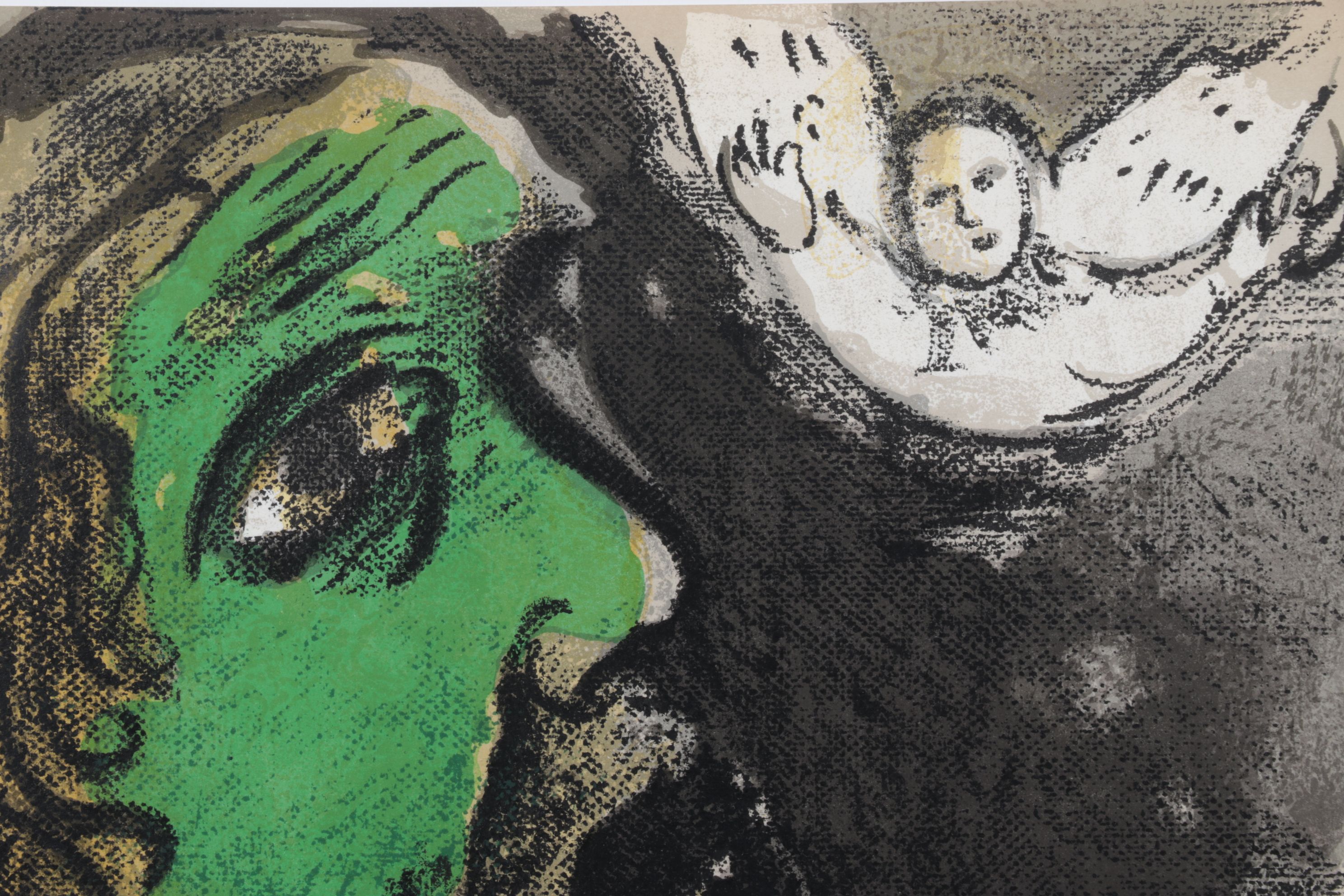 Marc Chagall Color Lithograph "Job en Prière" From "Verve," 1960