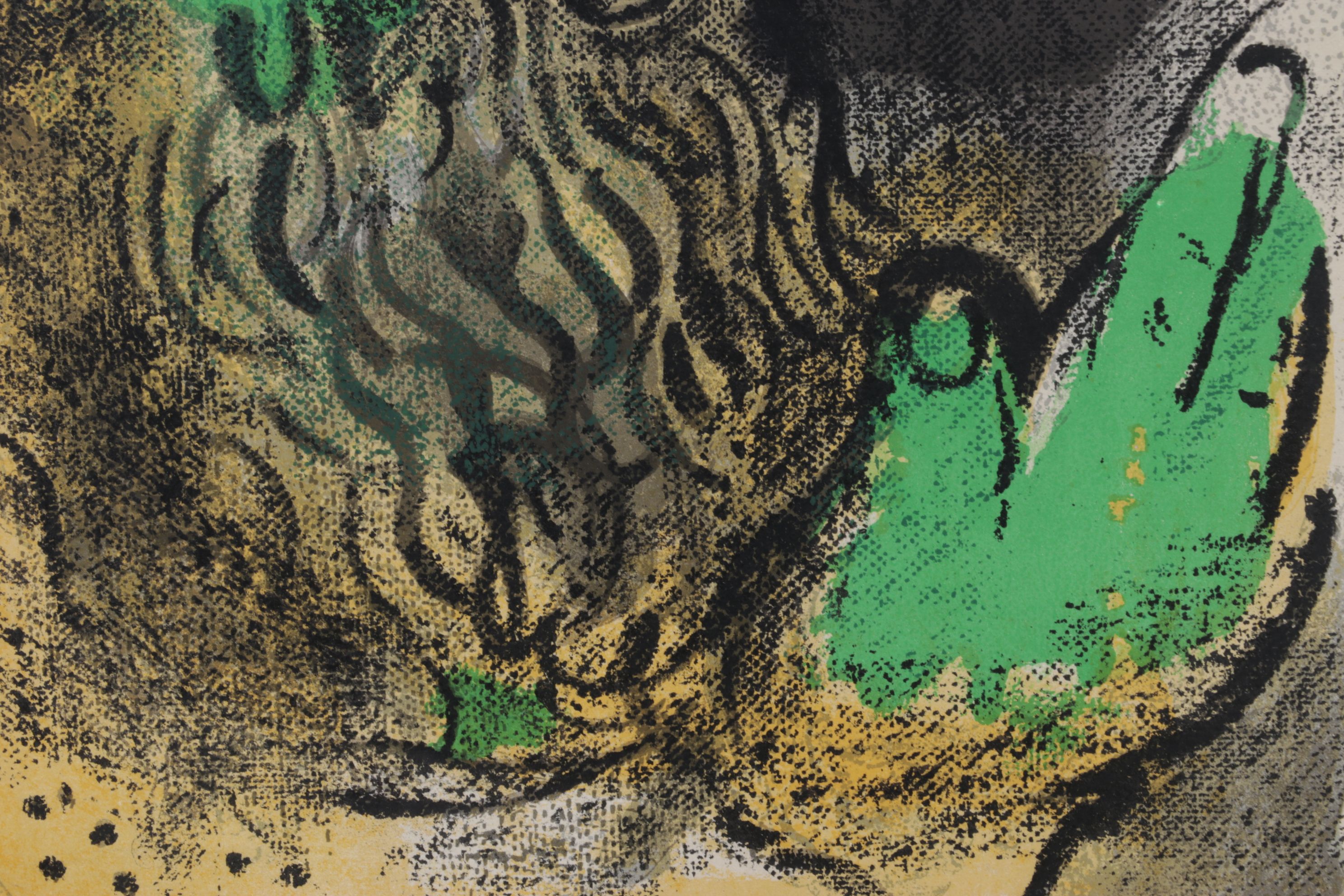 Marc Chagall Color Lithograph "Job en Prière" From "Verve," 1960