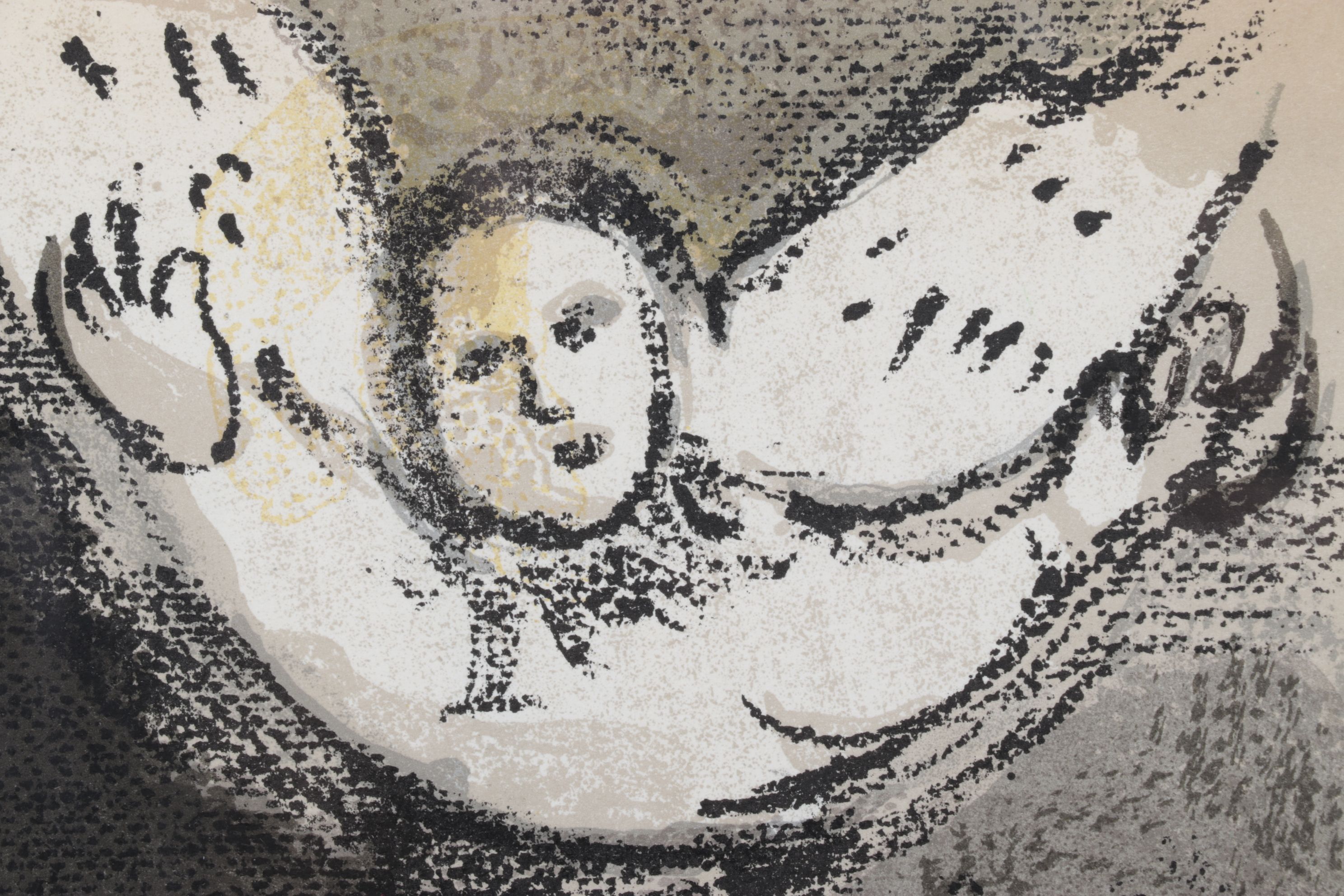 Marc Chagall Color Lithograph "Job en Prière" From "Verve," 1960