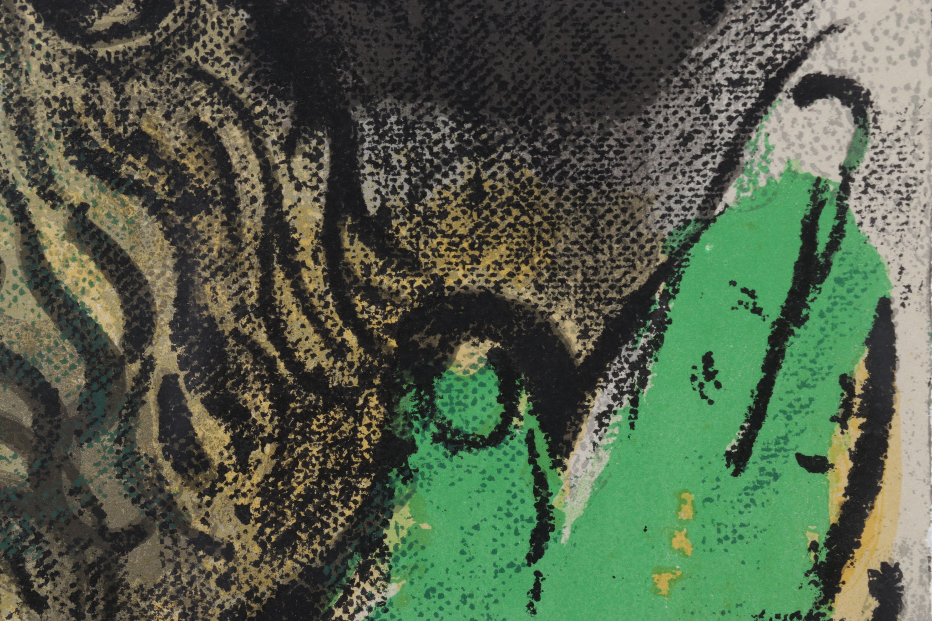 Marc Chagall Color Lithograph "Job en Prière" From "Verve," 1960