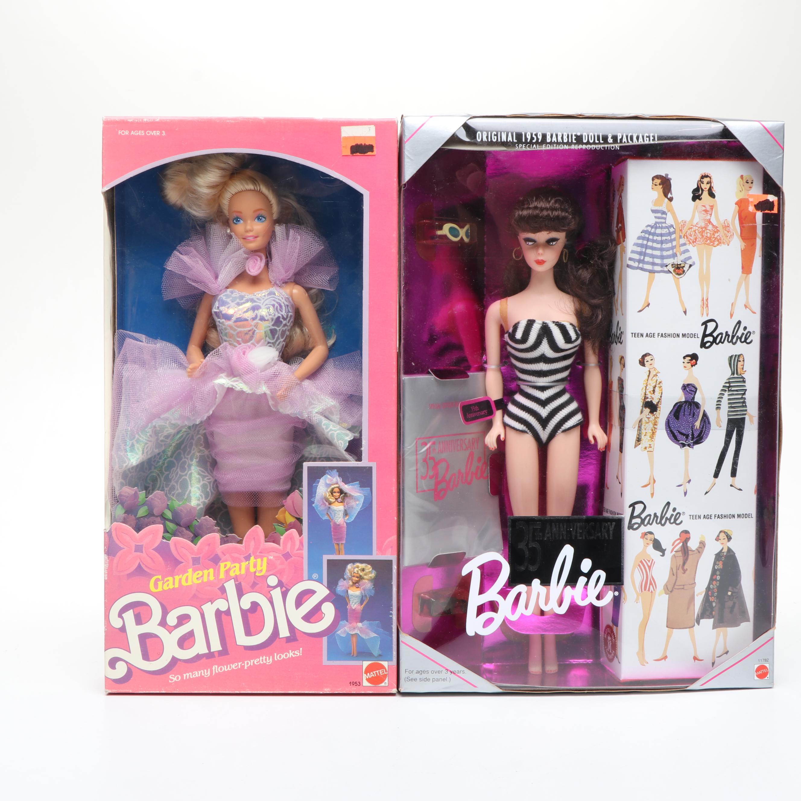 Mattel Barbie Dolls Featuring "Victorian Elegance" and "Sweet Valentine"