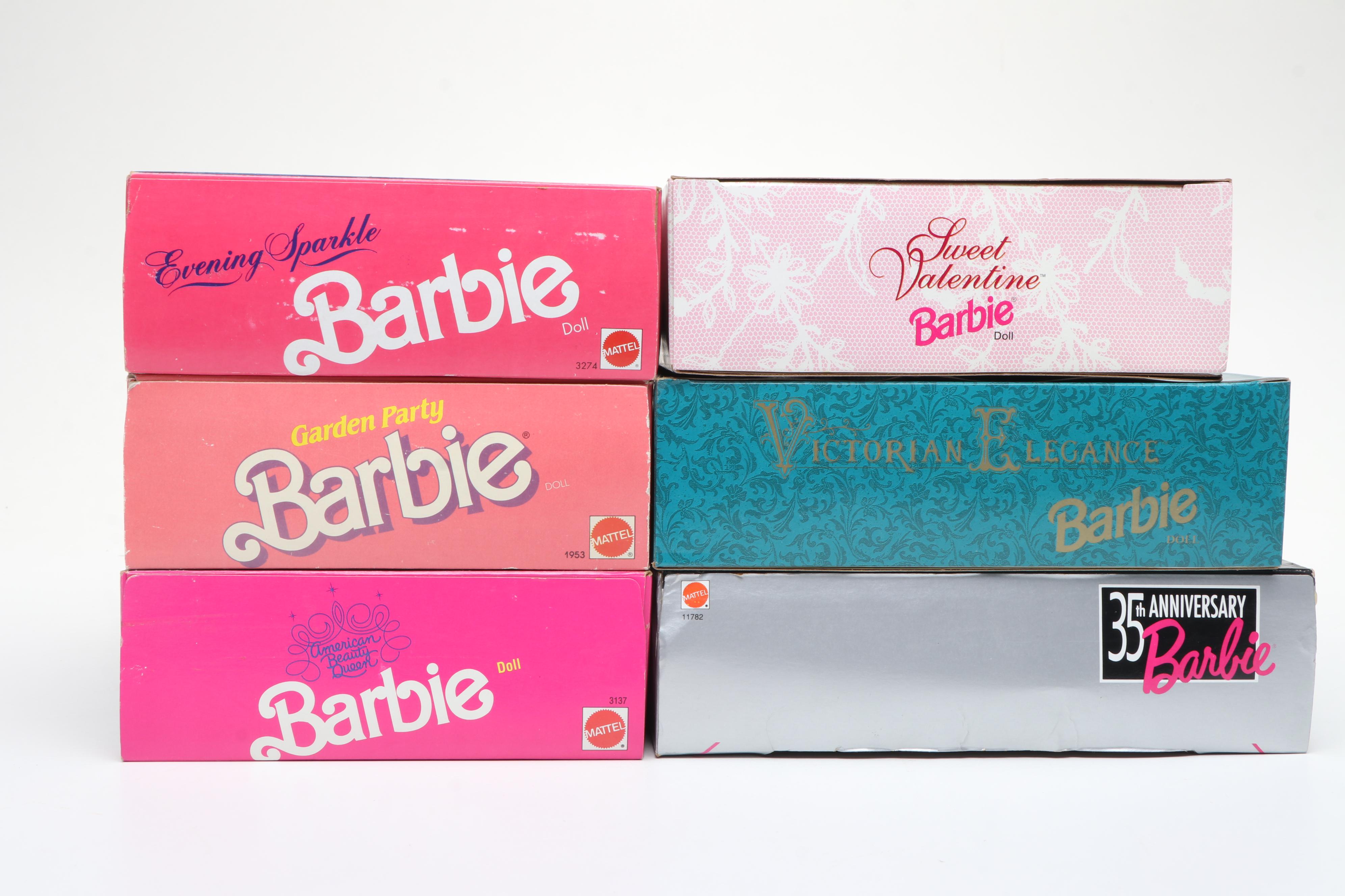 Mattel Barbie Dolls Featuring "Victorian Elegance" and "Sweet Valentine"