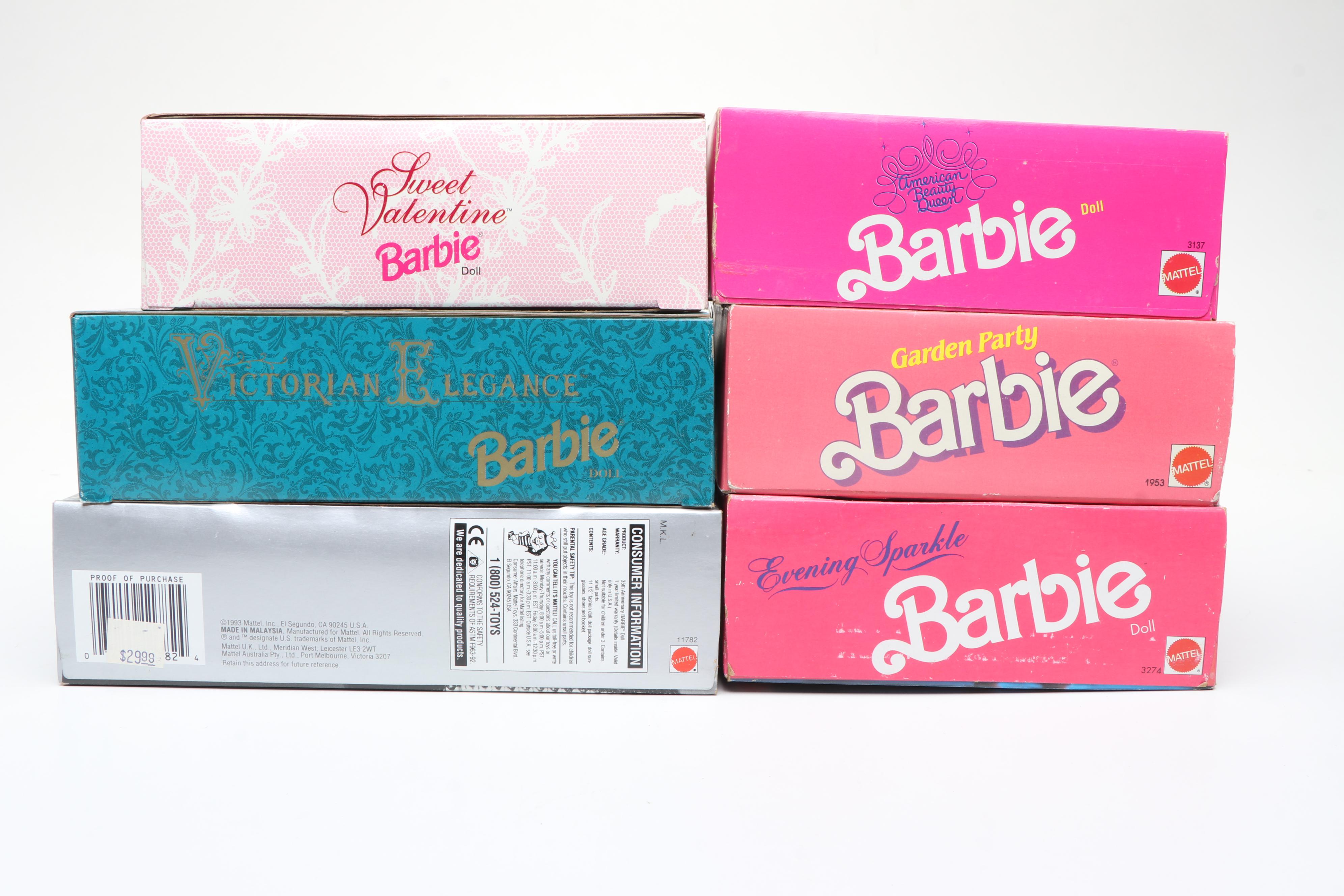 Mattel Barbie Dolls Featuring "Victorian Elegance" and "Sweet Valentine"