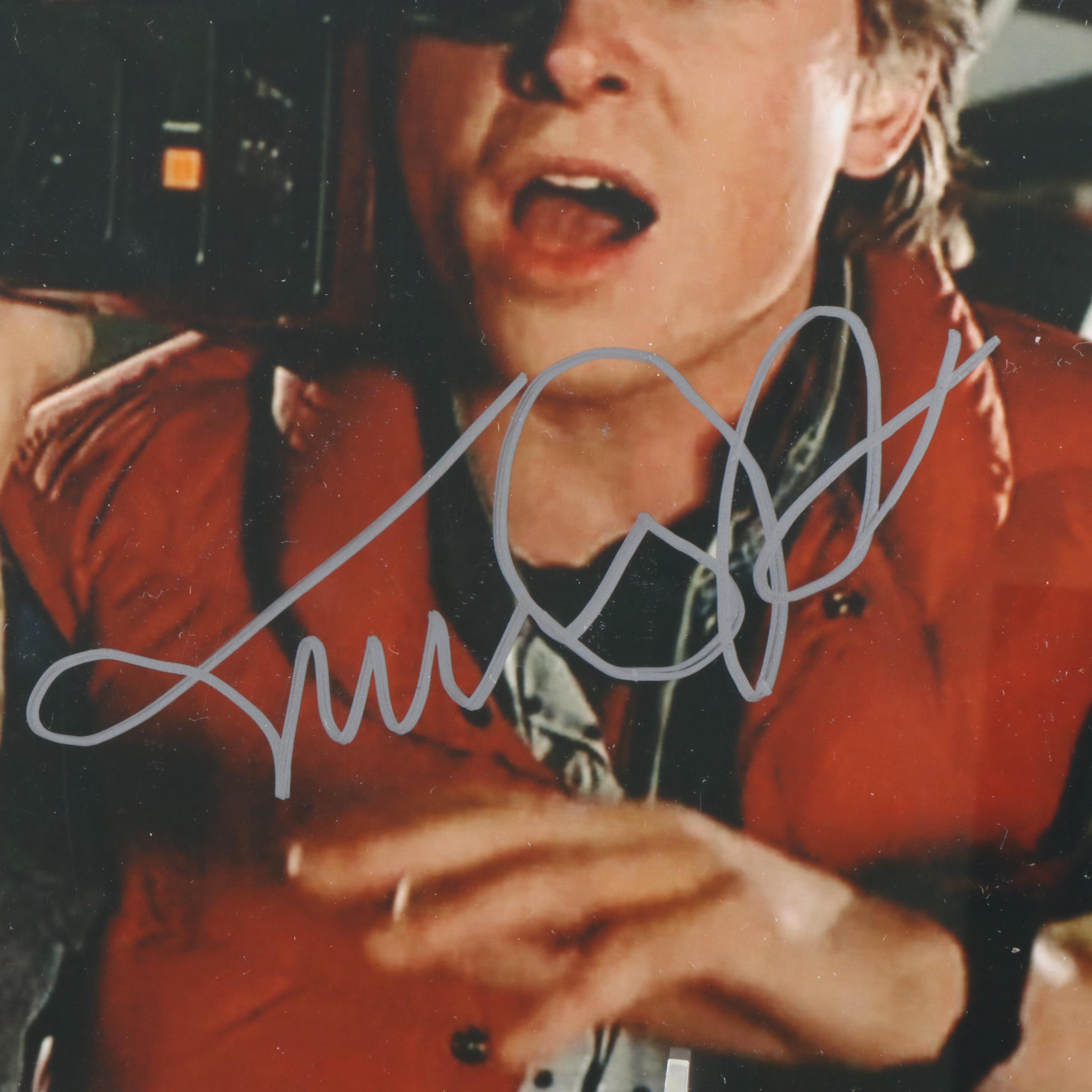 Michael J. Fox Signed "Back To The Future" Movie Print, Beckett