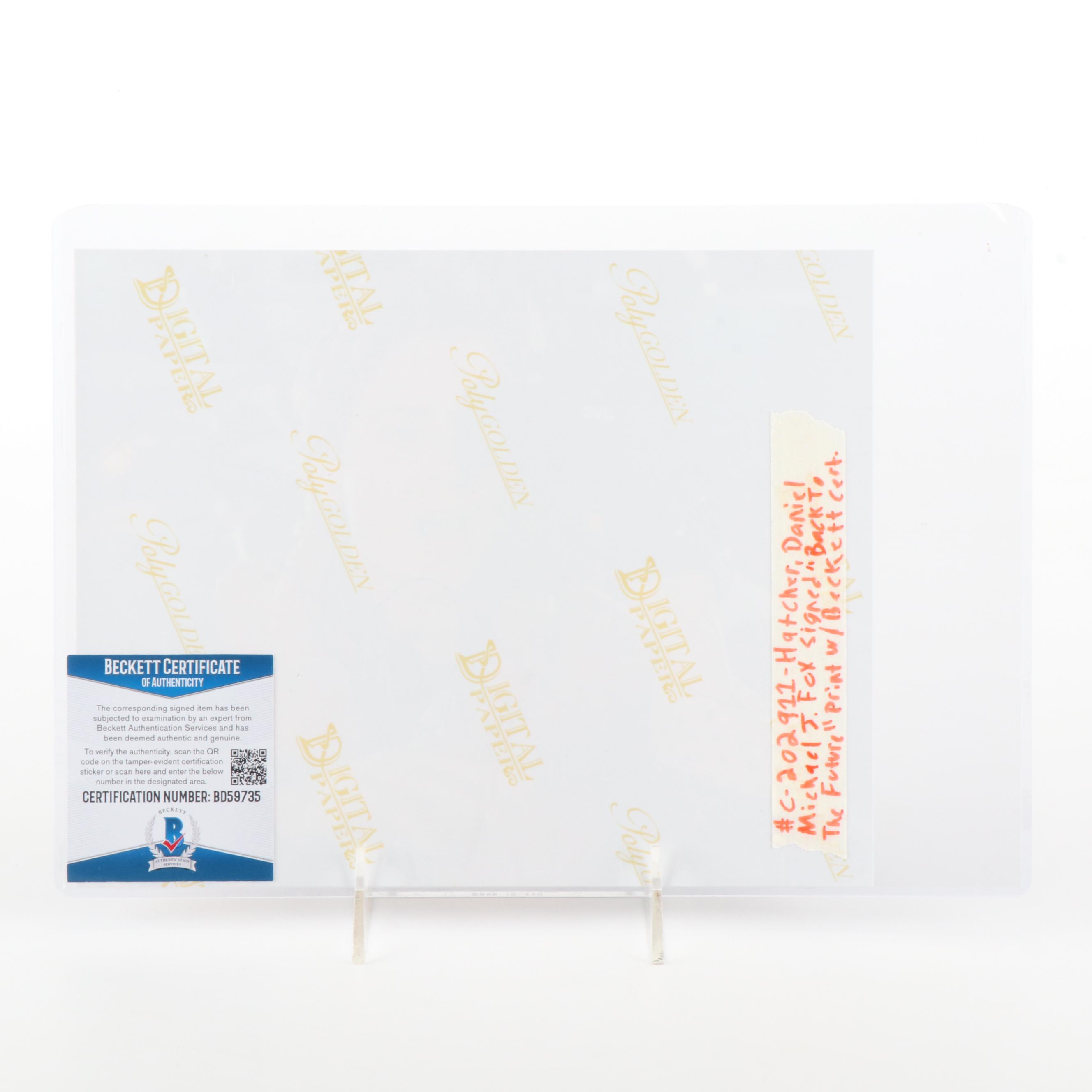 Michael J. Fox Signed "Back To The Future" Movie Print, Beckett