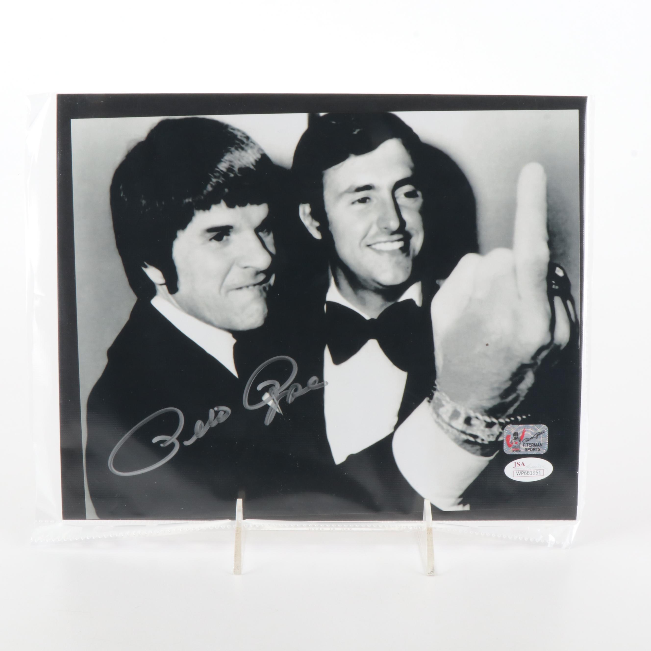 Pete Rose Signed B&W Photo Print