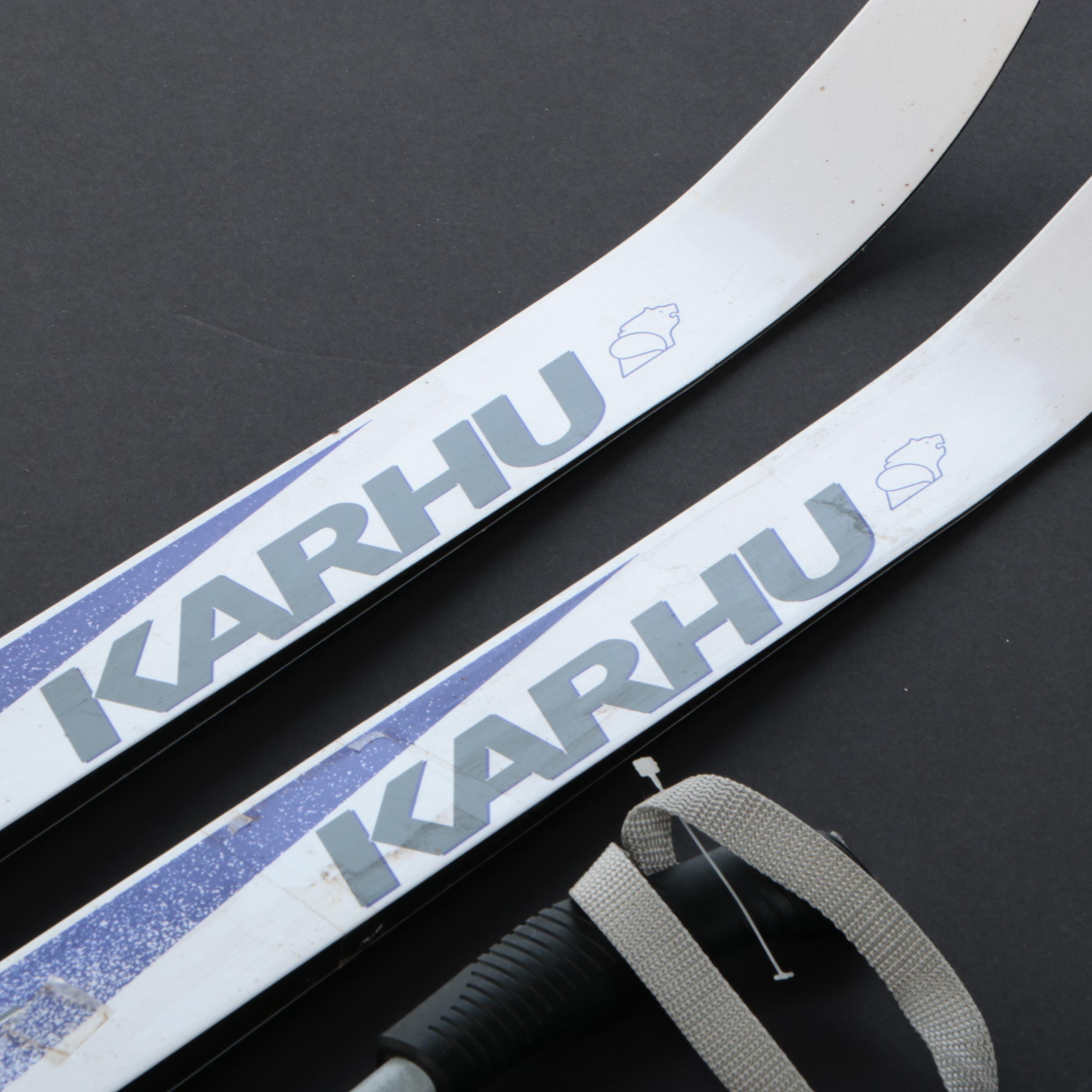 Track 100 Series and Karhu Nordic Cross-Country Skis with Ski Poles