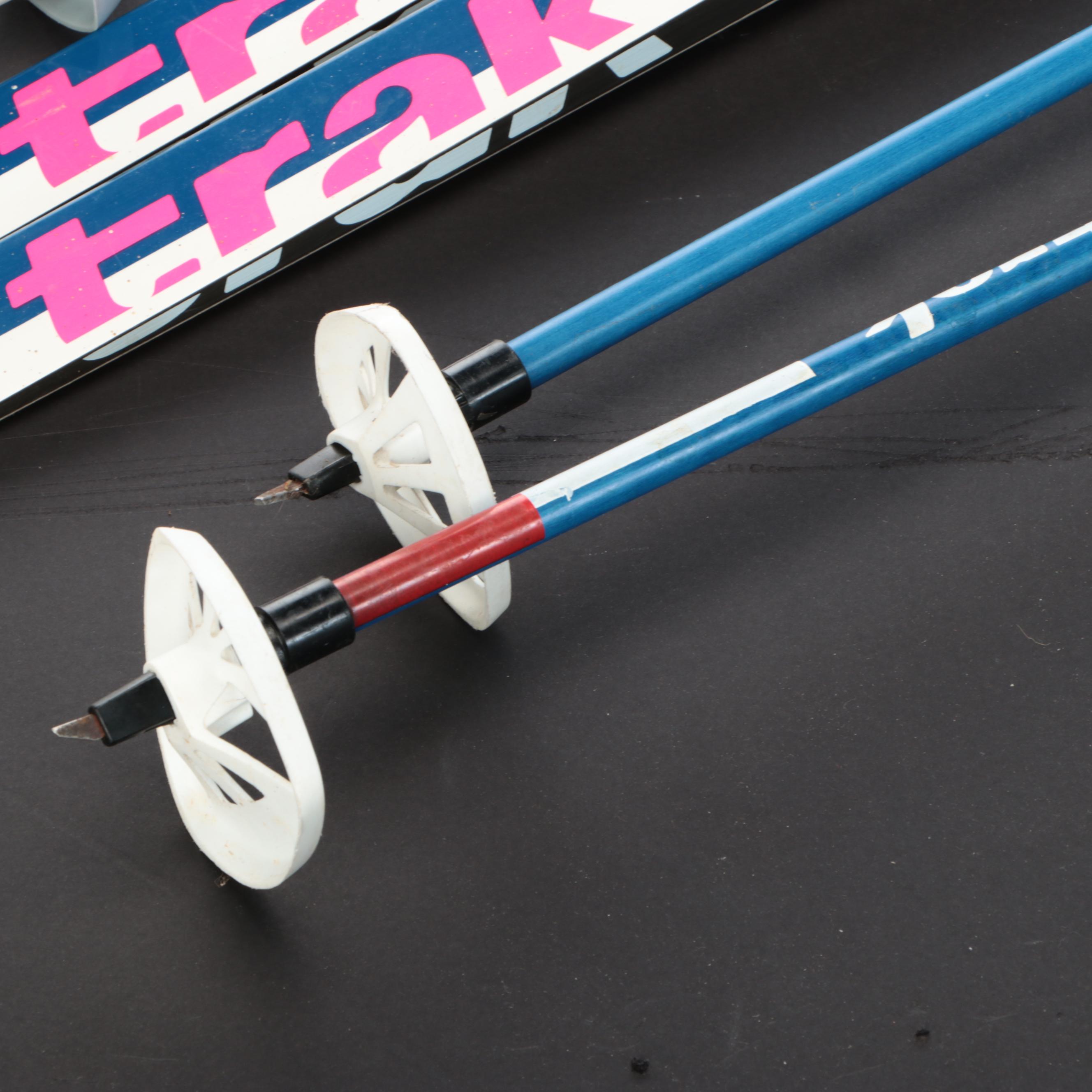 Track 100 Series and Karhu Nordic Cross-Country Skis with Ski Poles