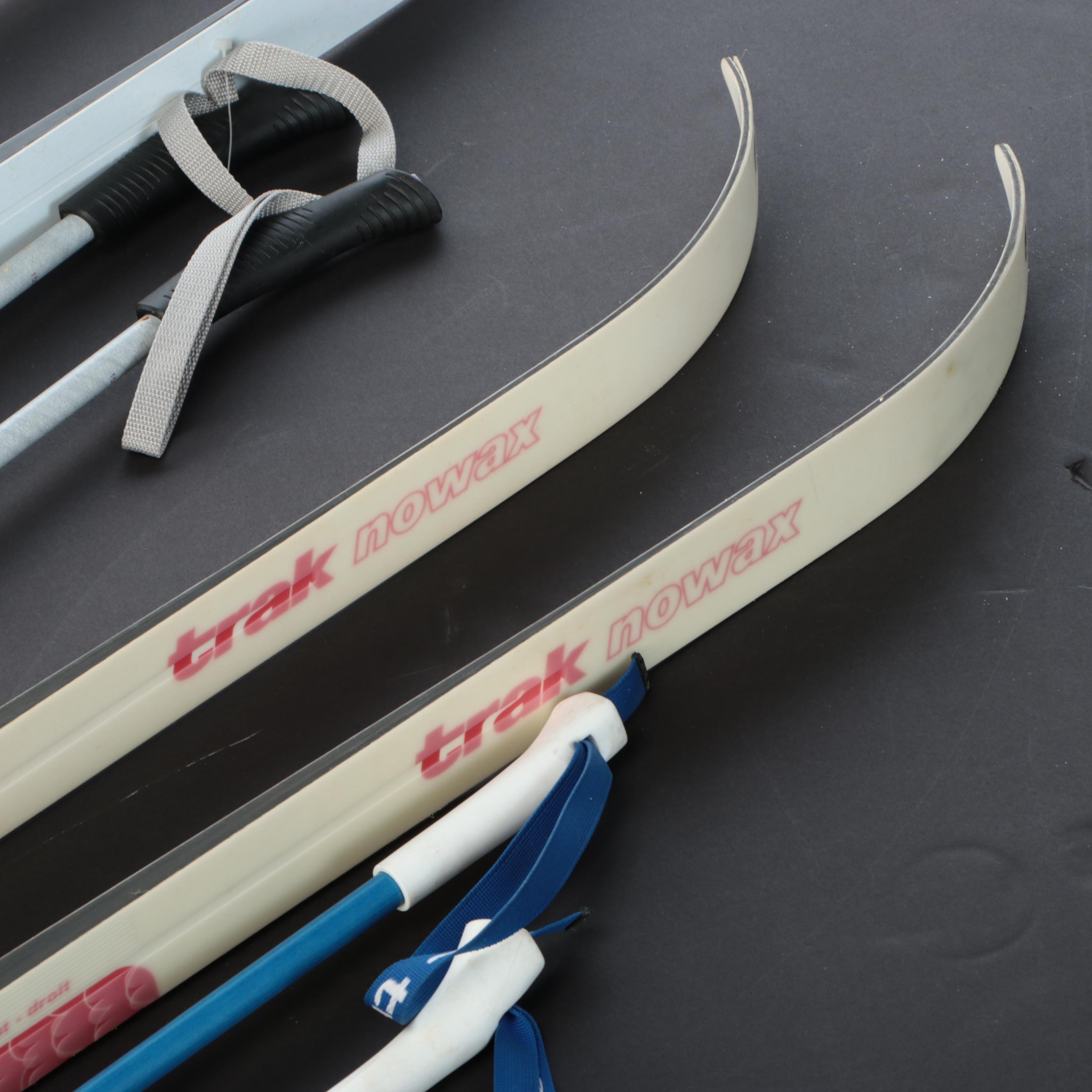 Track 100 Series and Karhu Nordic Cross-Country Skis with Ski Poles