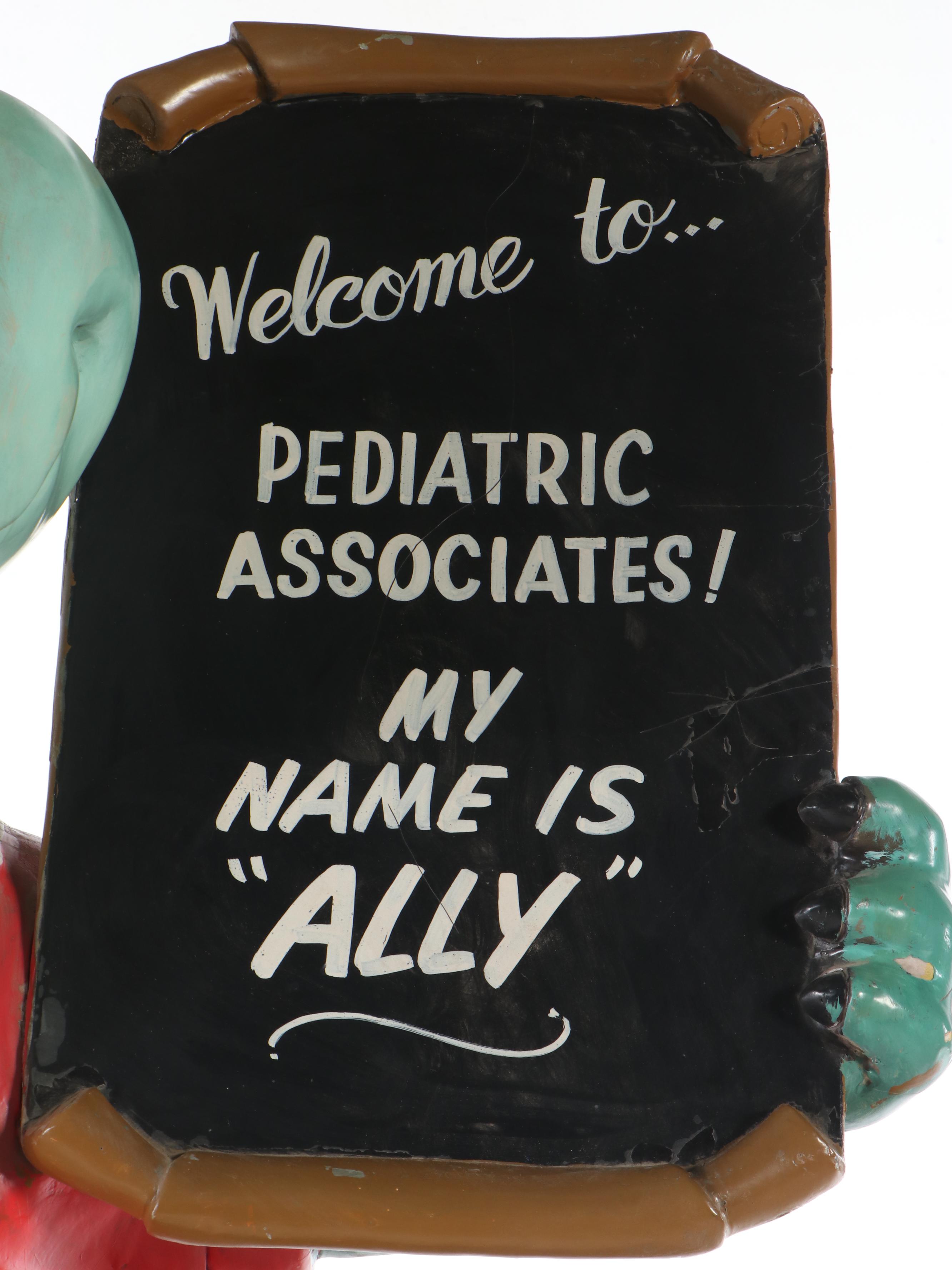 Jungle Jim's Salvage 70" Painted Plaster Anthropomorphic Alligator Sculpture