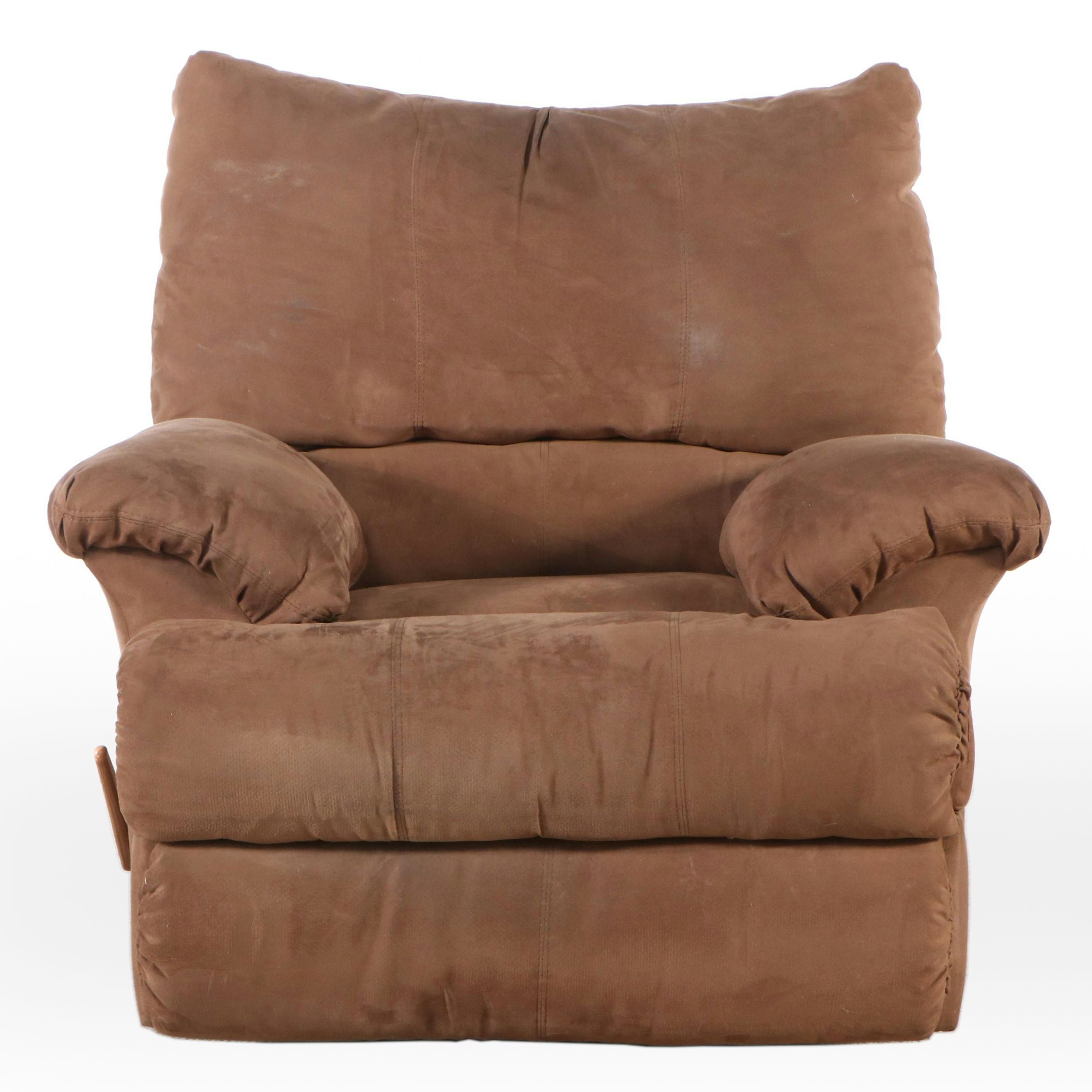 Contemporary Faux Suede Recliner