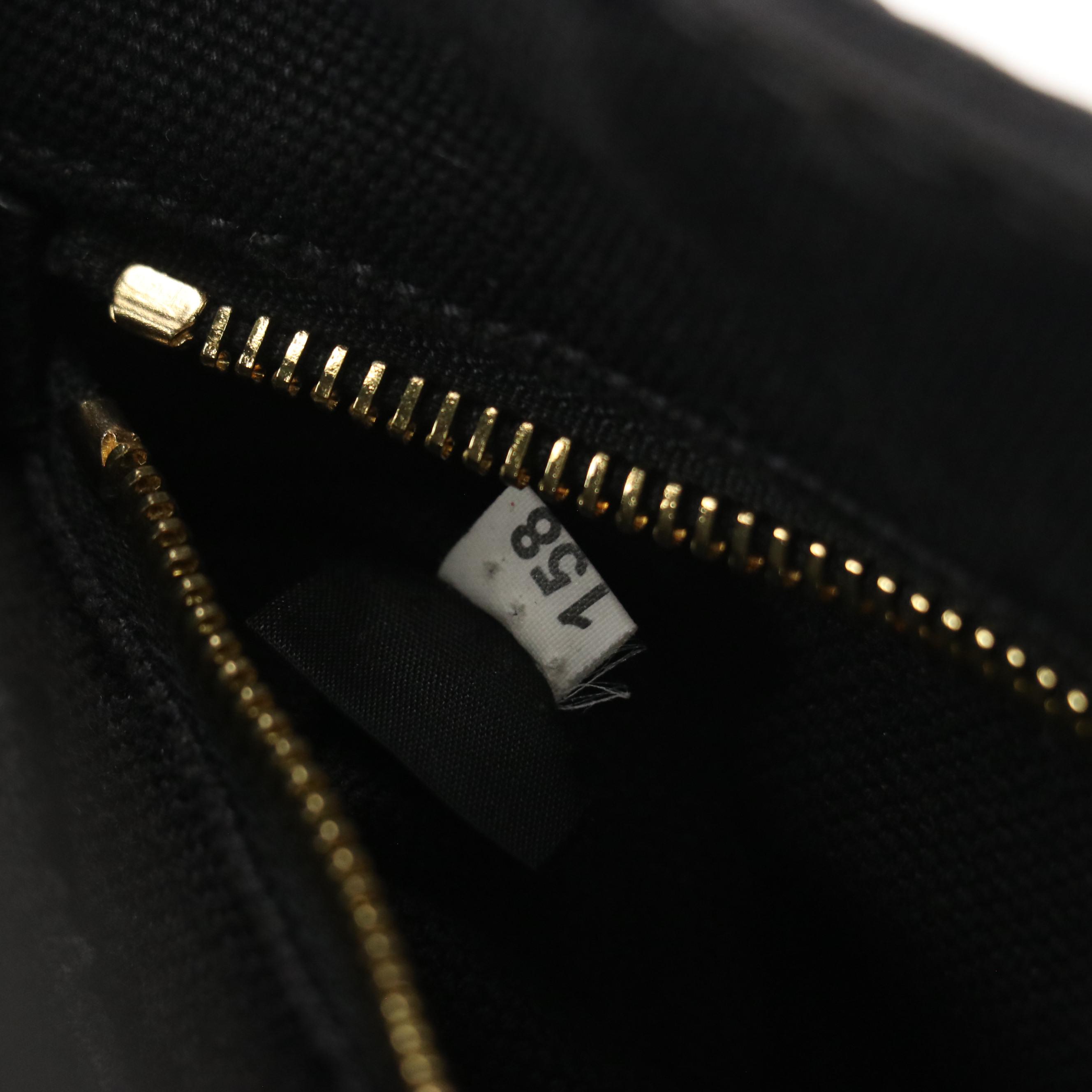 Prada Small Canapa Logo Two-Way Tote in Black Canvas