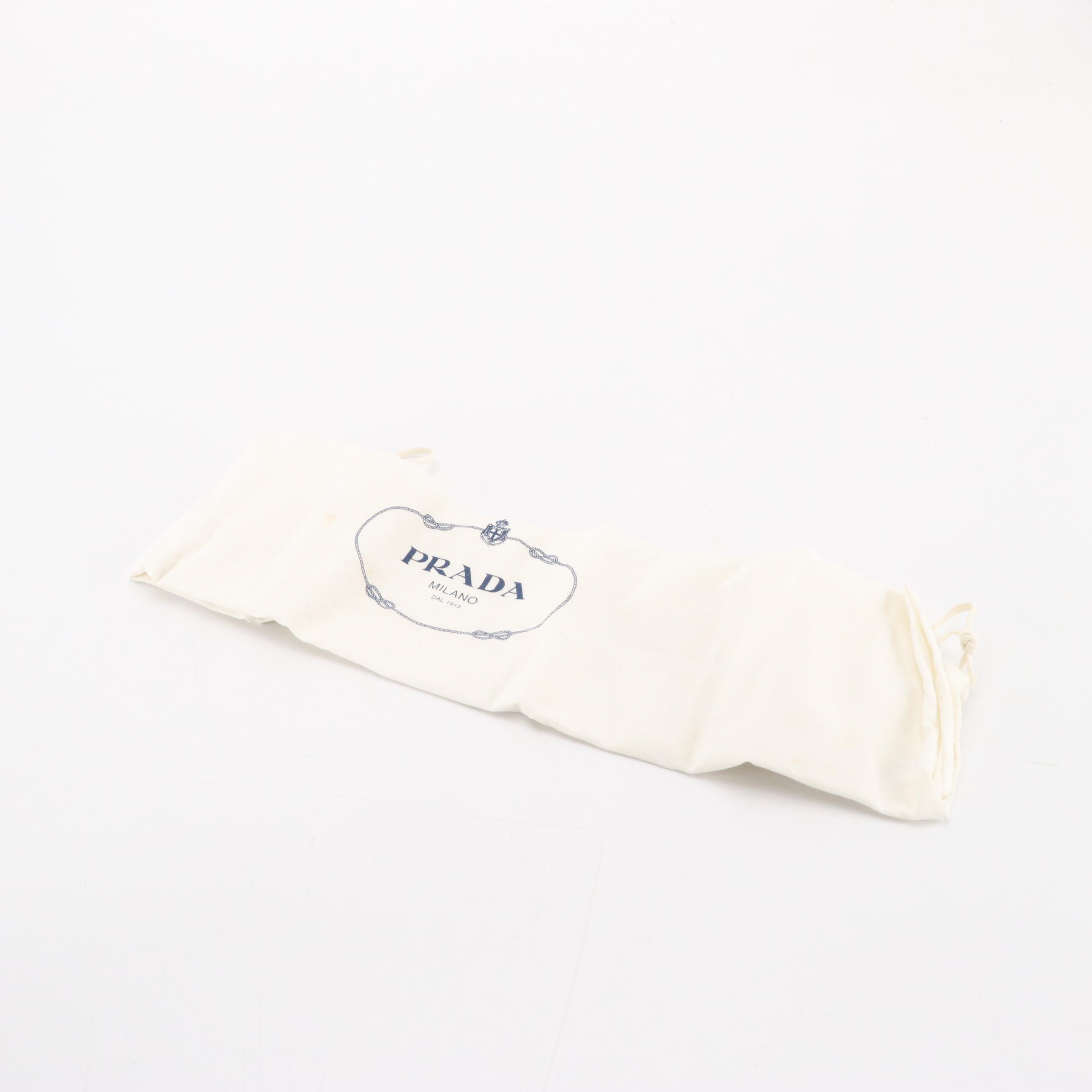 Prada Small Canapa Logo Two-Way Tote in Black Canvas