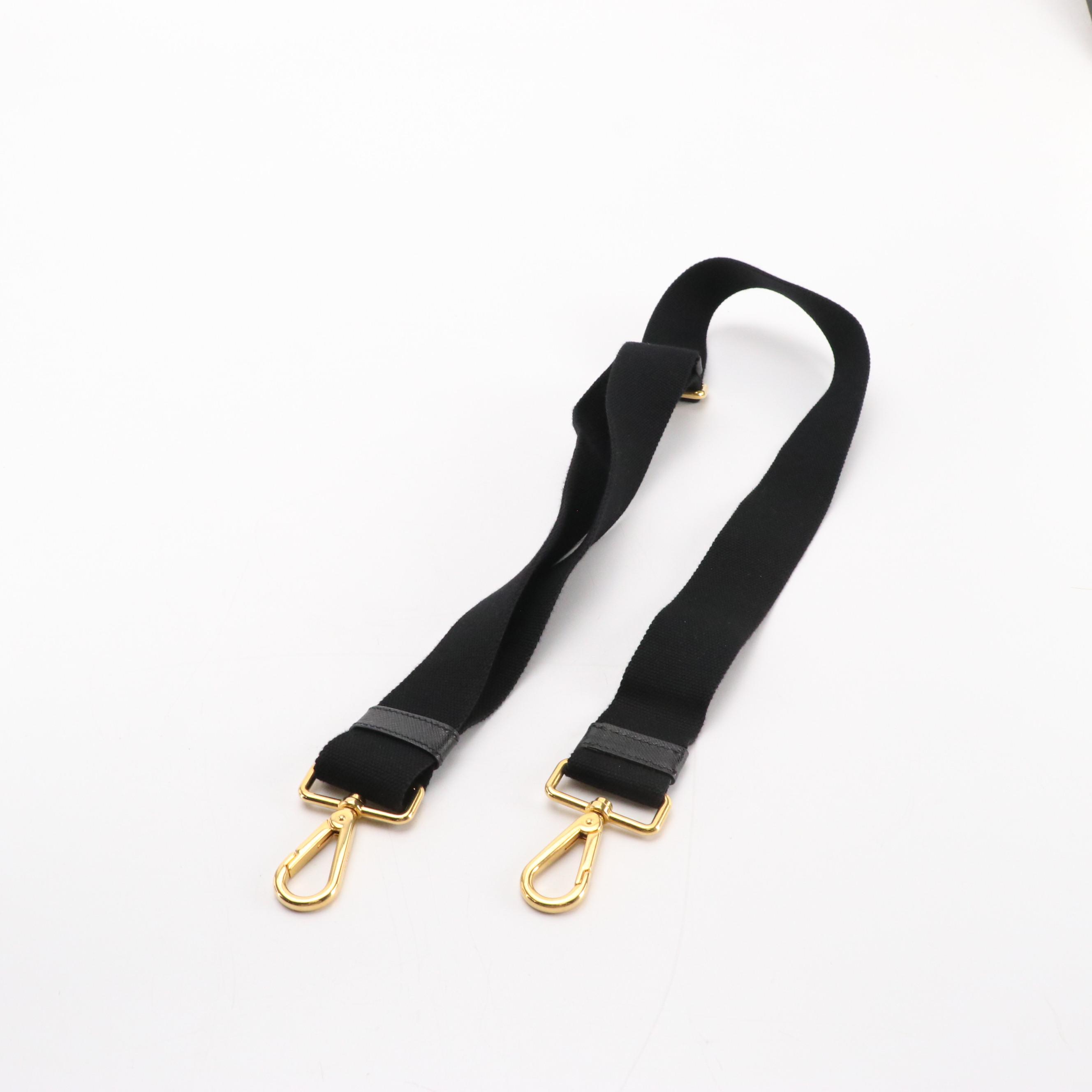 Prada Small Canapa Logo Two-Way Tote in Black Canvas