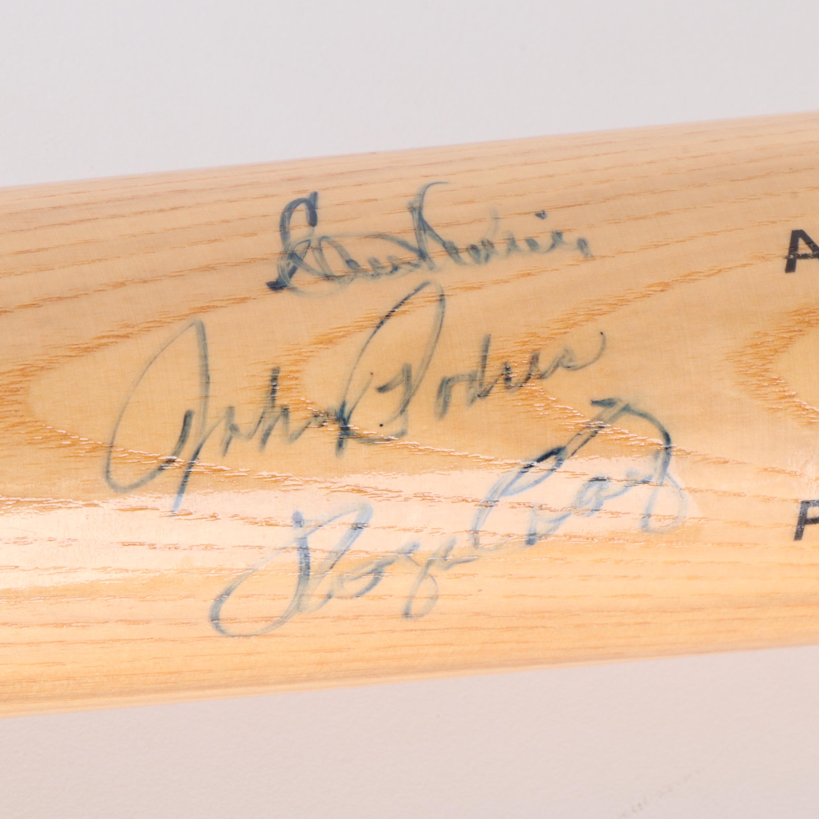 1955 World Series Brooklyn Dodgers Signed Baseball Bat, Podres, Labine, Craig