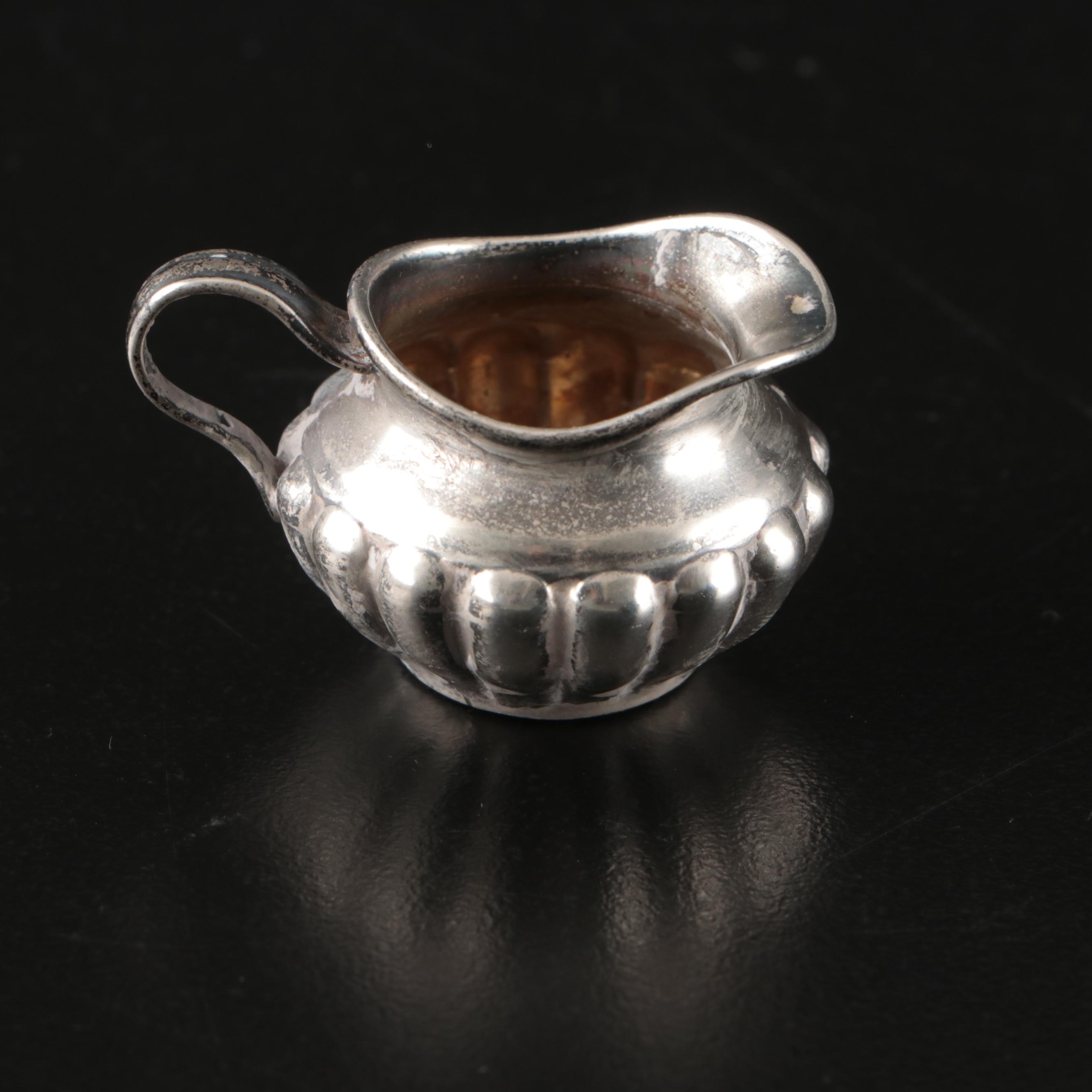 Miniature Sterling Silver Teapot and Other Serveware
