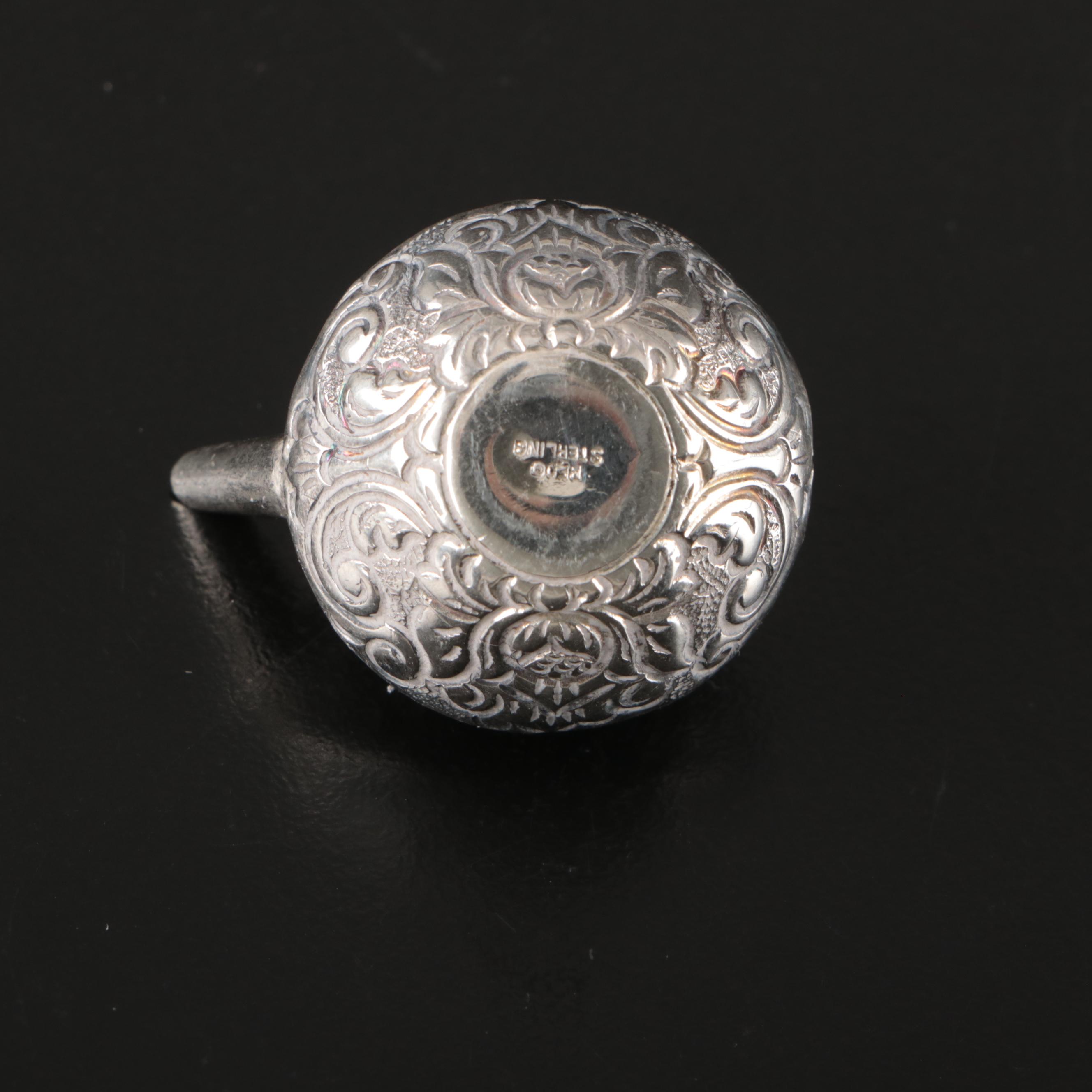 Miniature Sterling Silver Teapot and Other Serveware