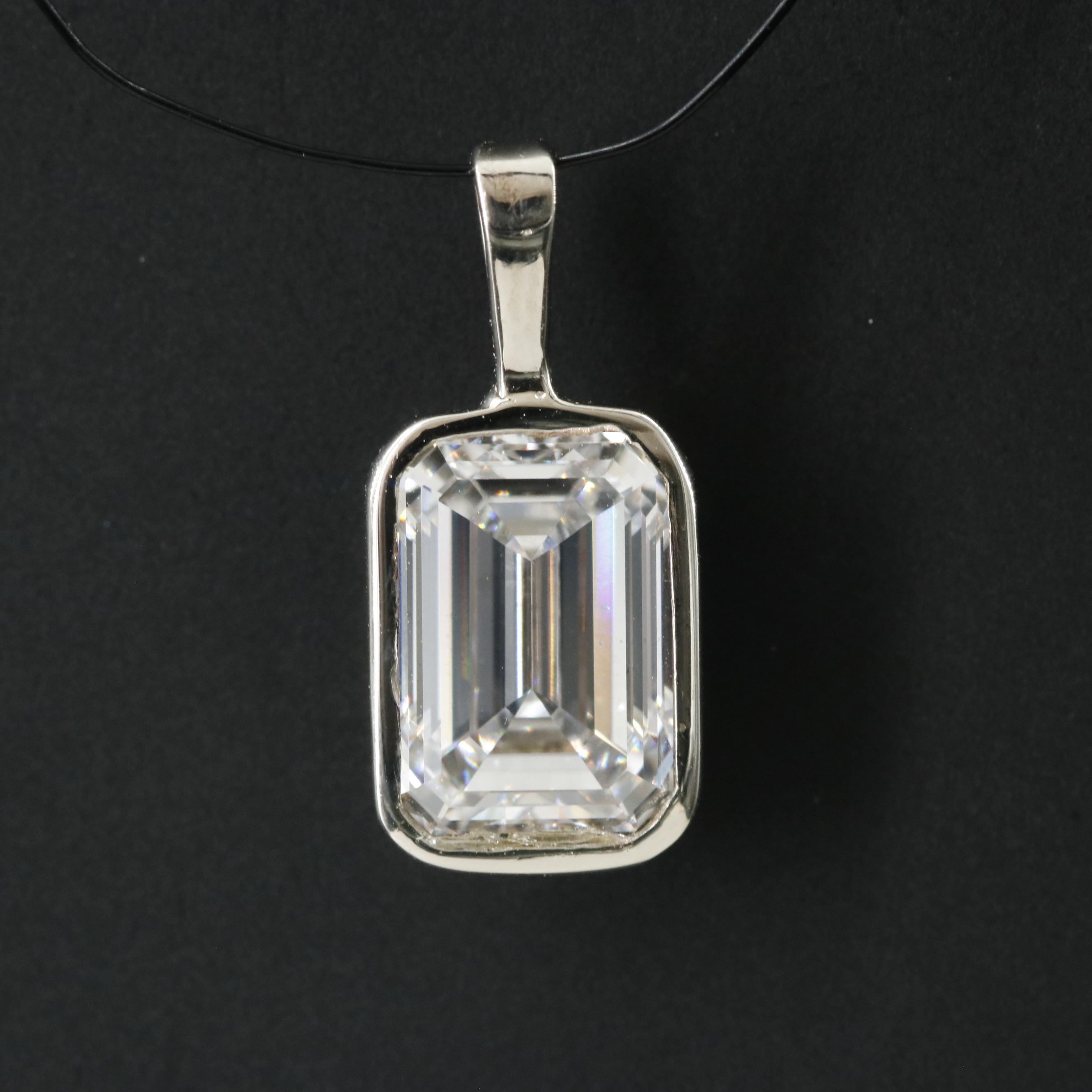 14K 2.03 CT Lab Grown Diamond Pendant with IGI Report