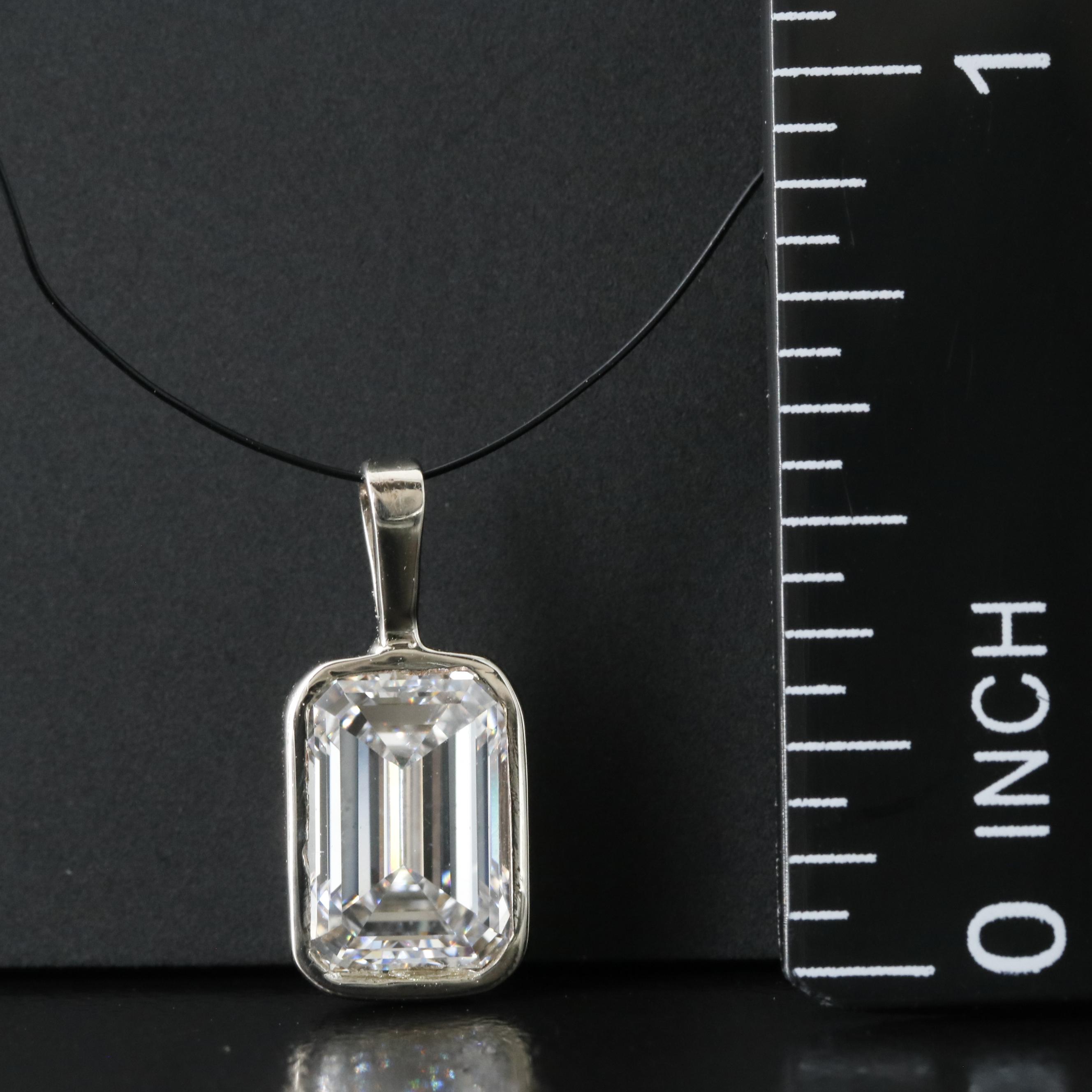 14K 2.03 CT Lab Grown Diamond Pendant with IGI Report