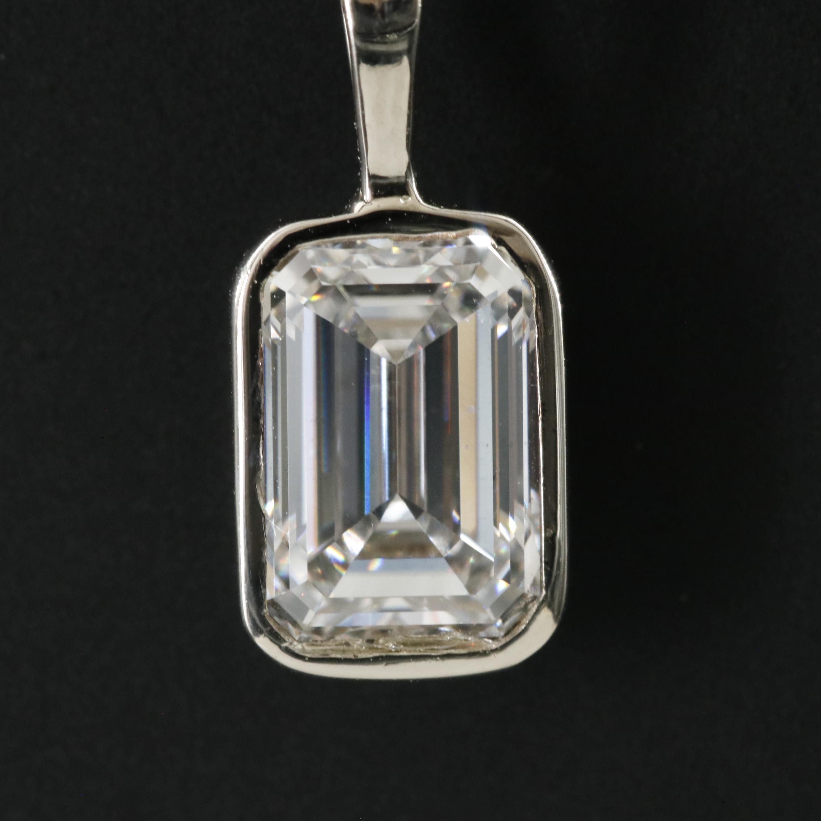 14K 2.03 CT Lab Grown Diamond Pendant with IGI Report
