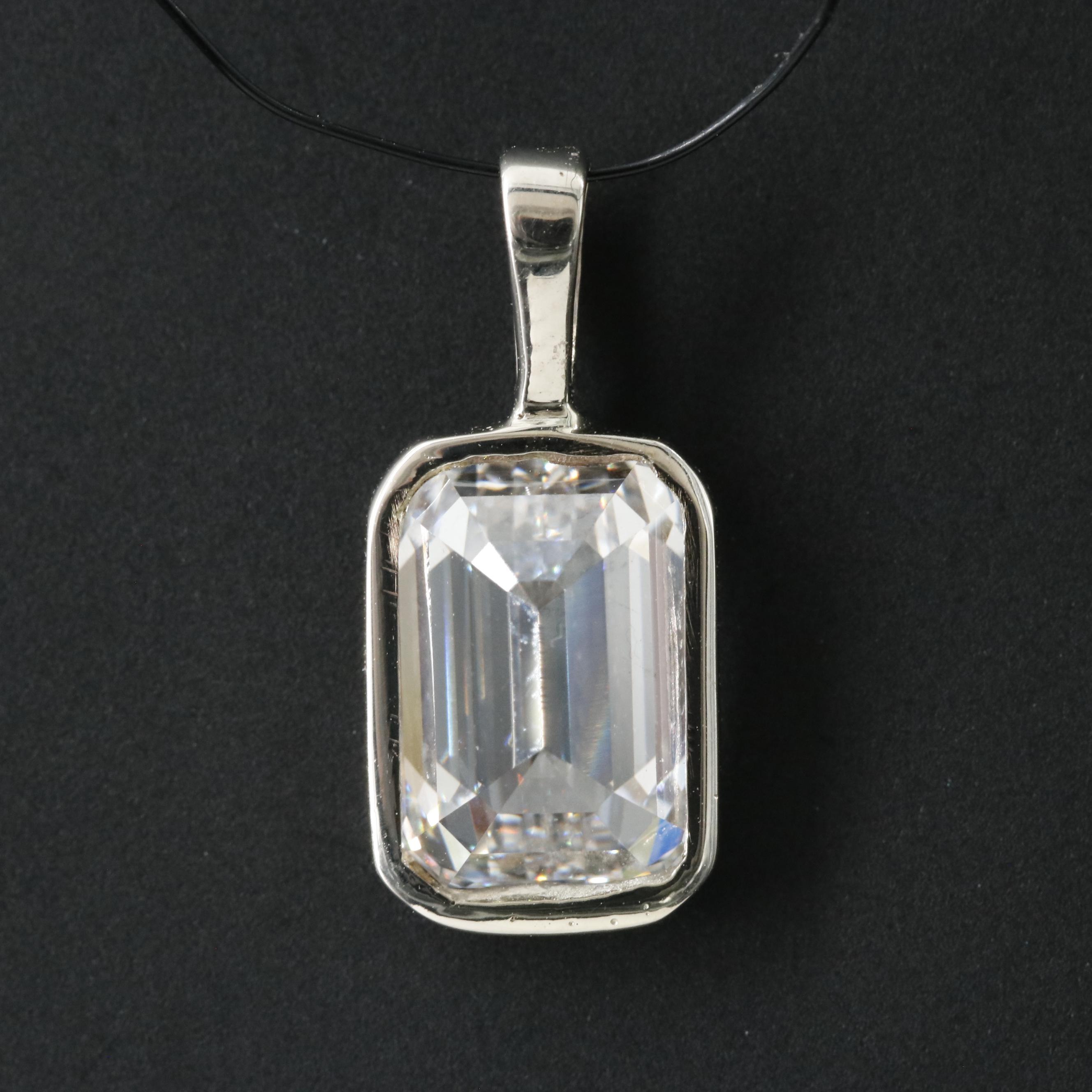 14K 2.03 CT Lab Grown Diamond Pendant with IGI Report