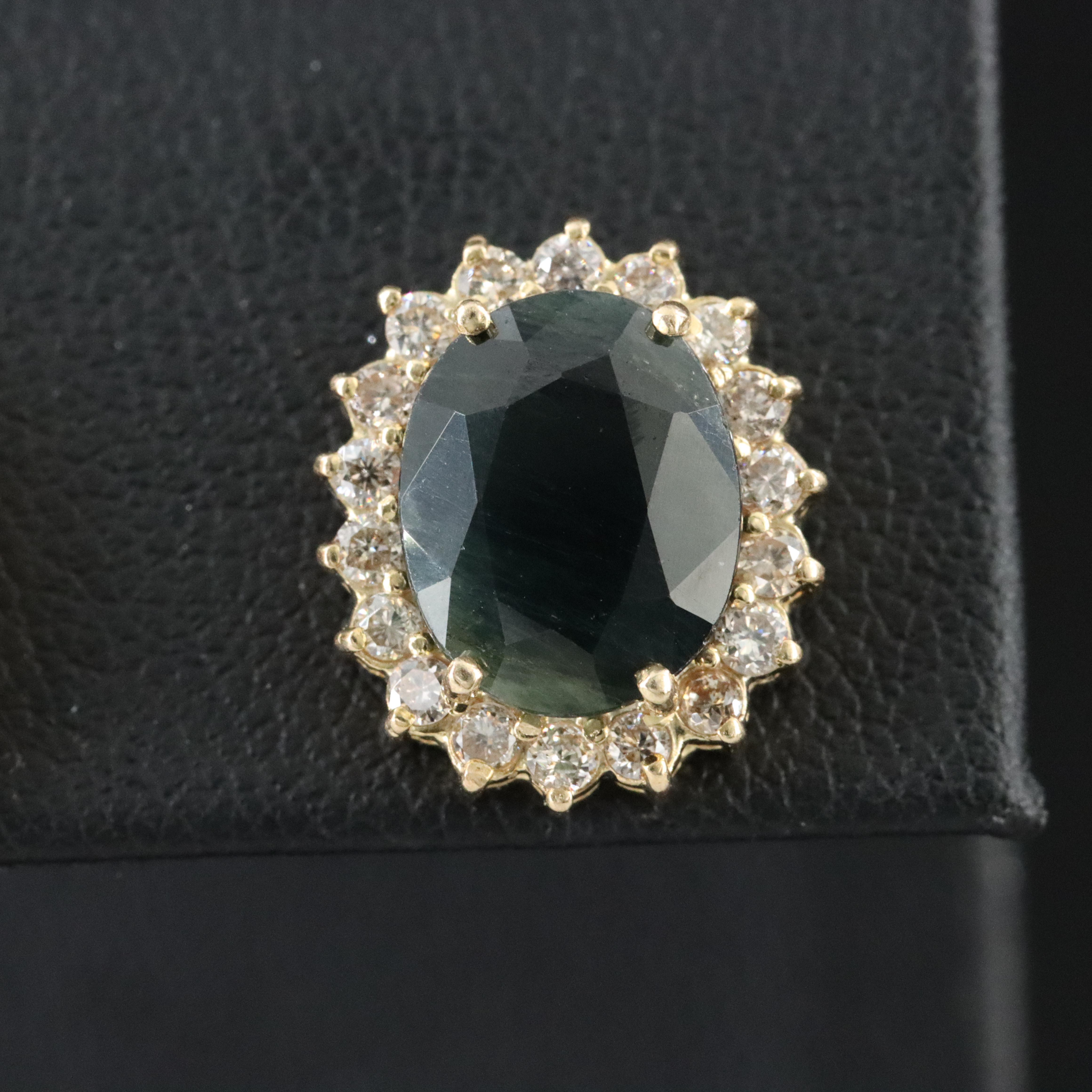 14K Sapphire and Diamond Earrings