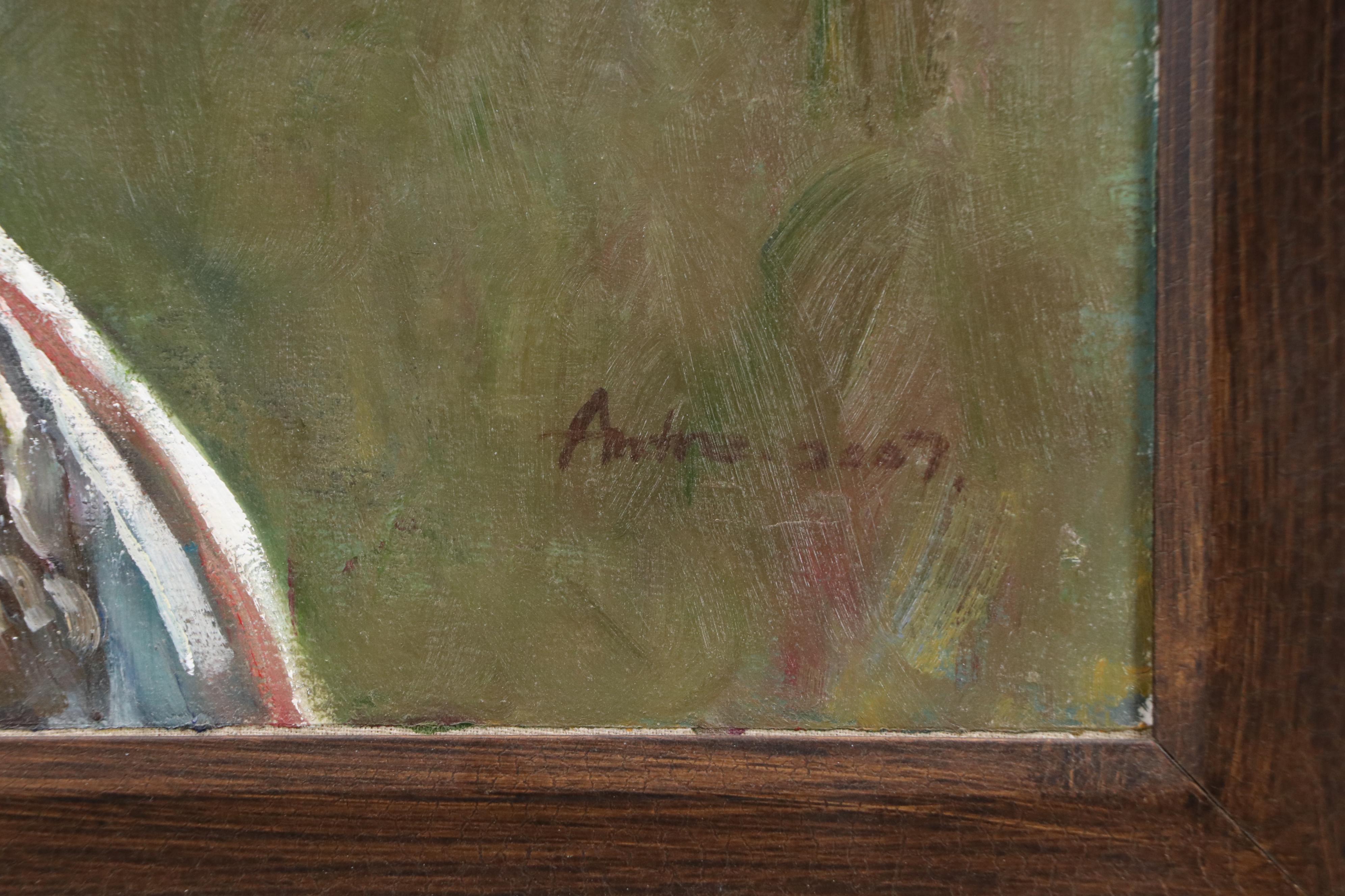 Portrait Oil Painting of Young Native American Boy, 2007