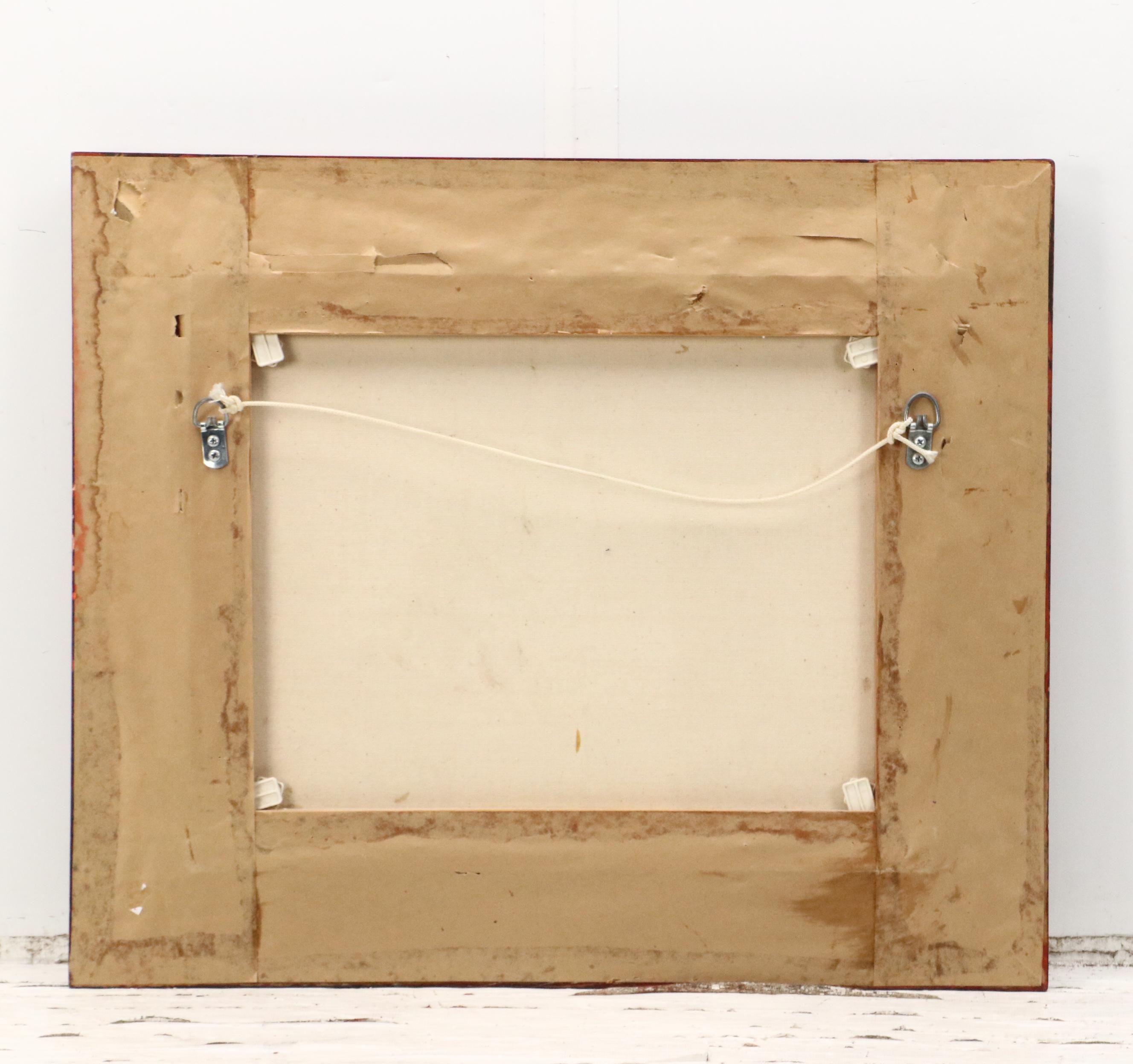 Beachfront Landscape Oil Painting of Fishing Scene