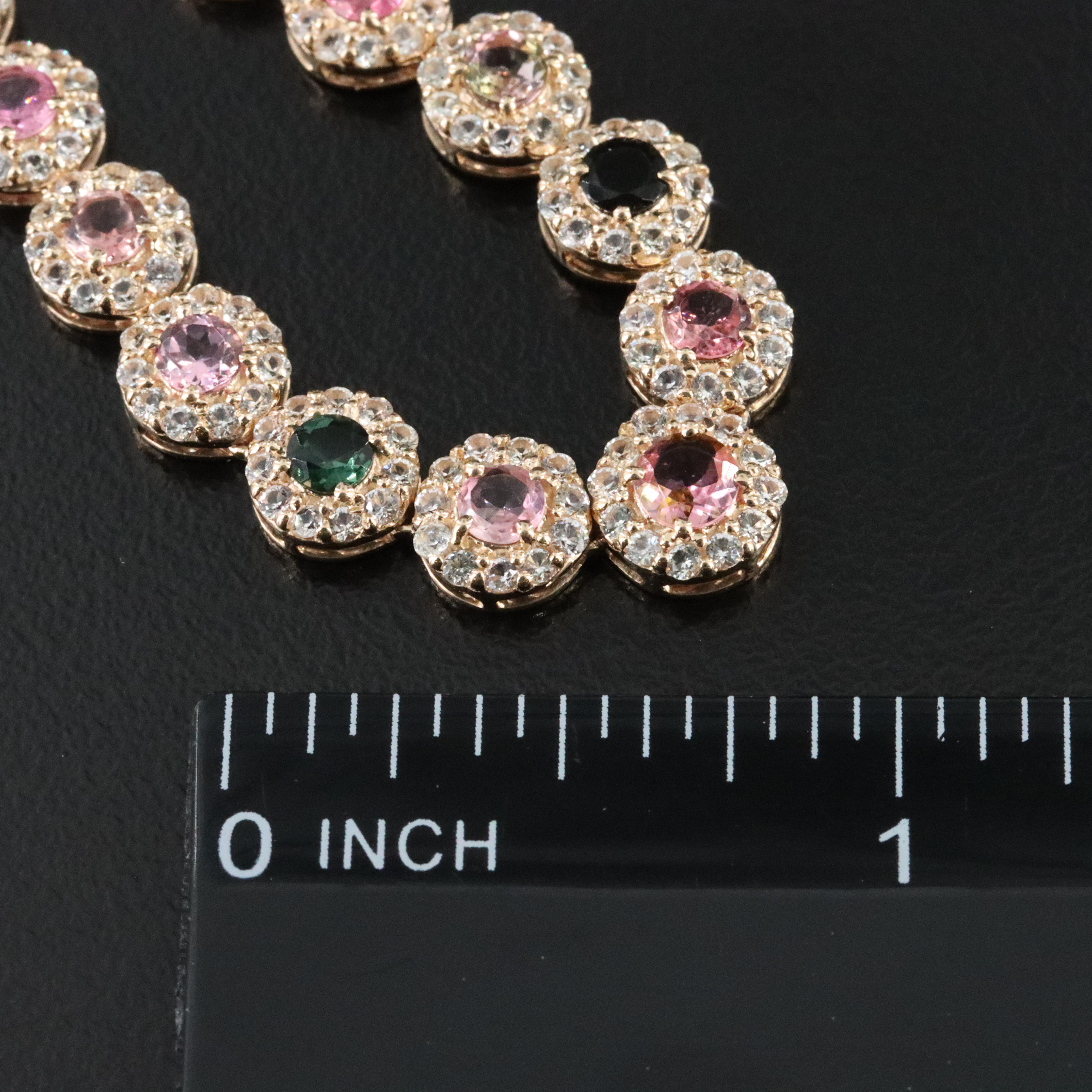 14K Tourmaline and White Topaz Necklace