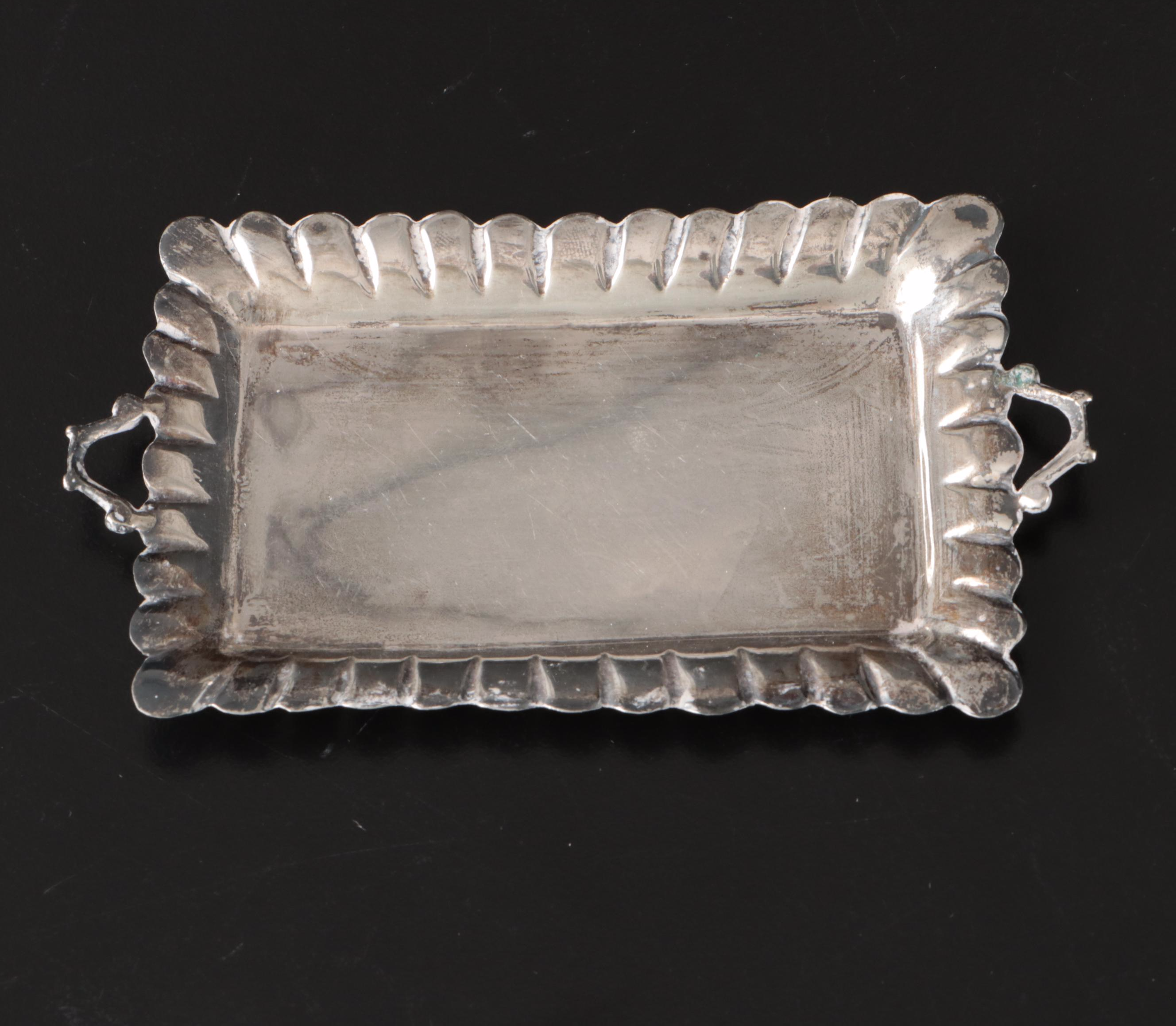 Miniature Mexican Sterling Silver Tea Service and Tray