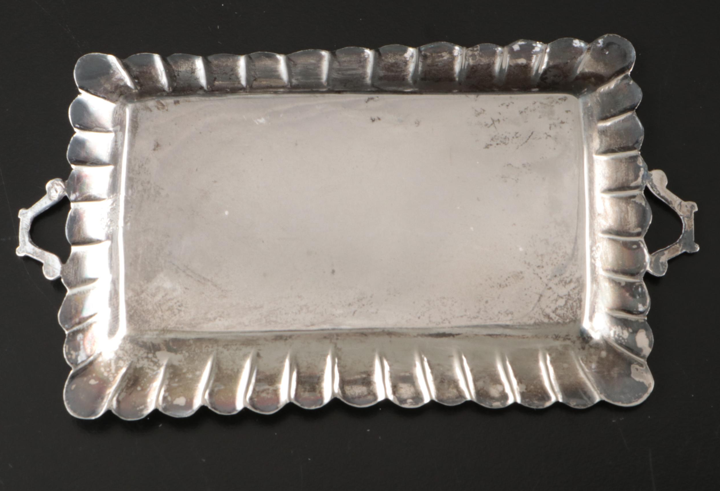Miniature Mexican Sterling Silver Tea Service and Tray
