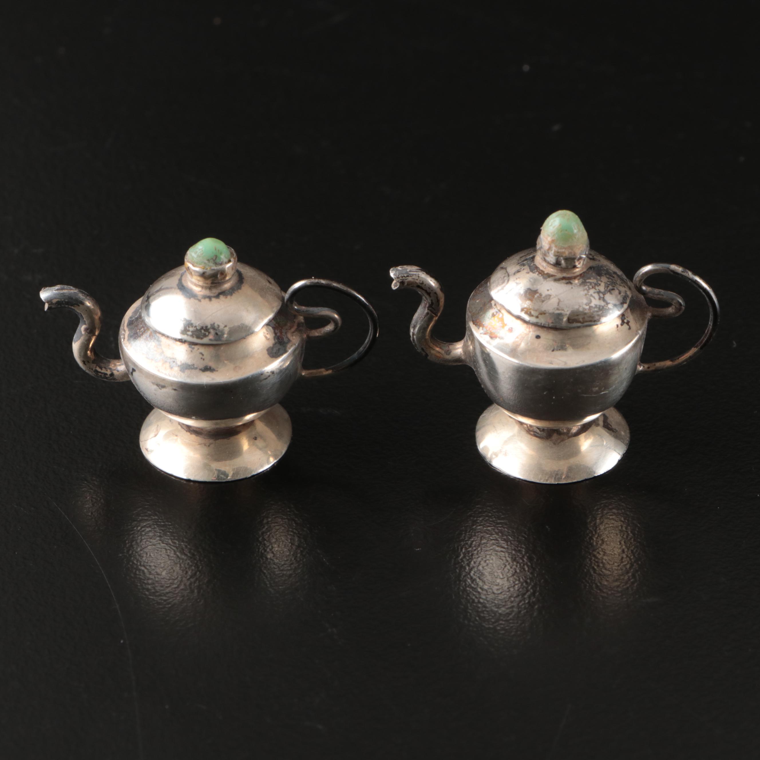 Miniature Mexican Sterling Silver Tea Service and Tray