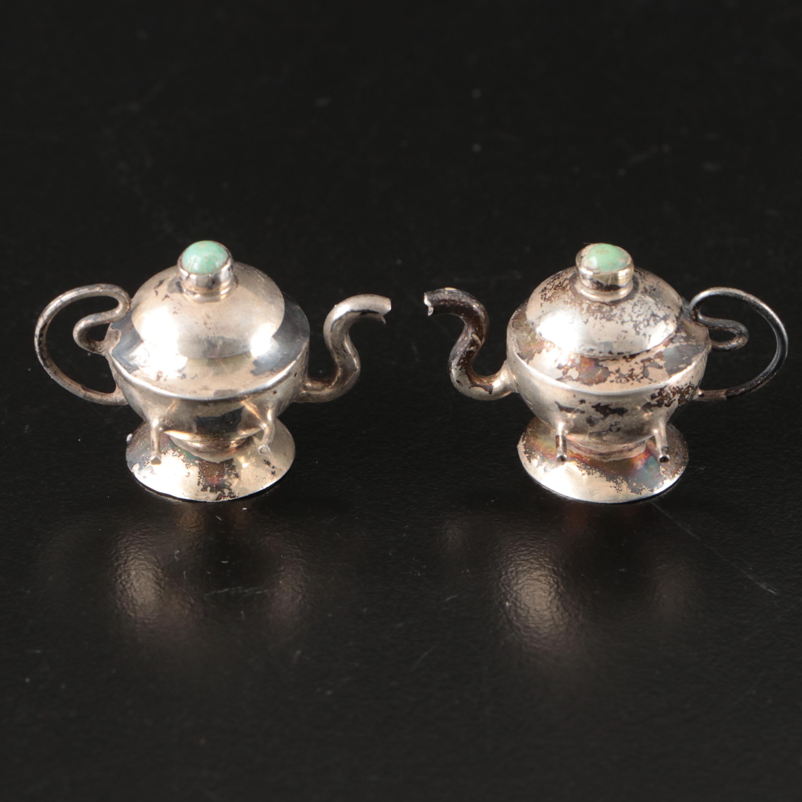 Miniature Mexican Sterling Silver Tea Service and Tray