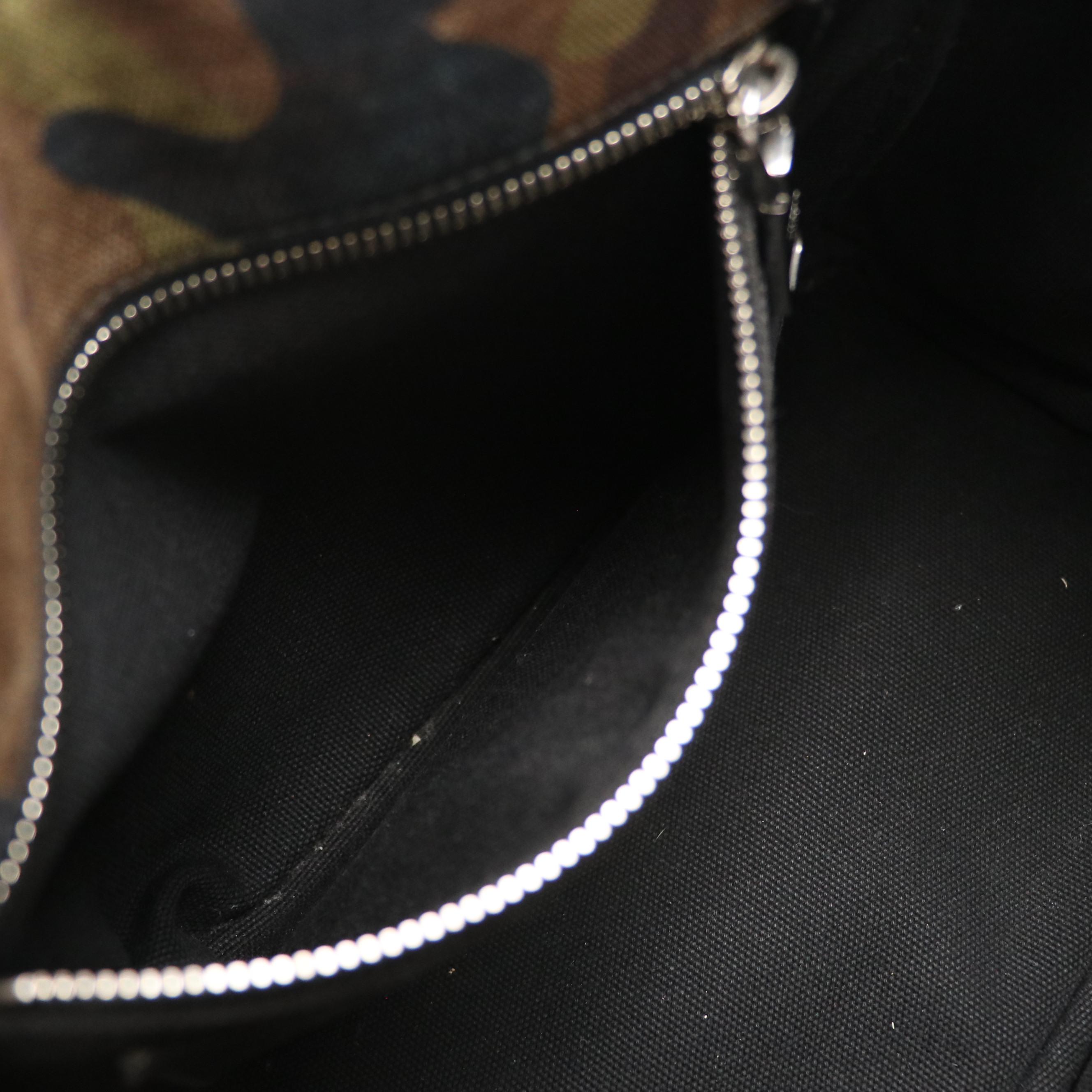 Prada Camouflage Printed Canapa Logo Small Two-Way Tote